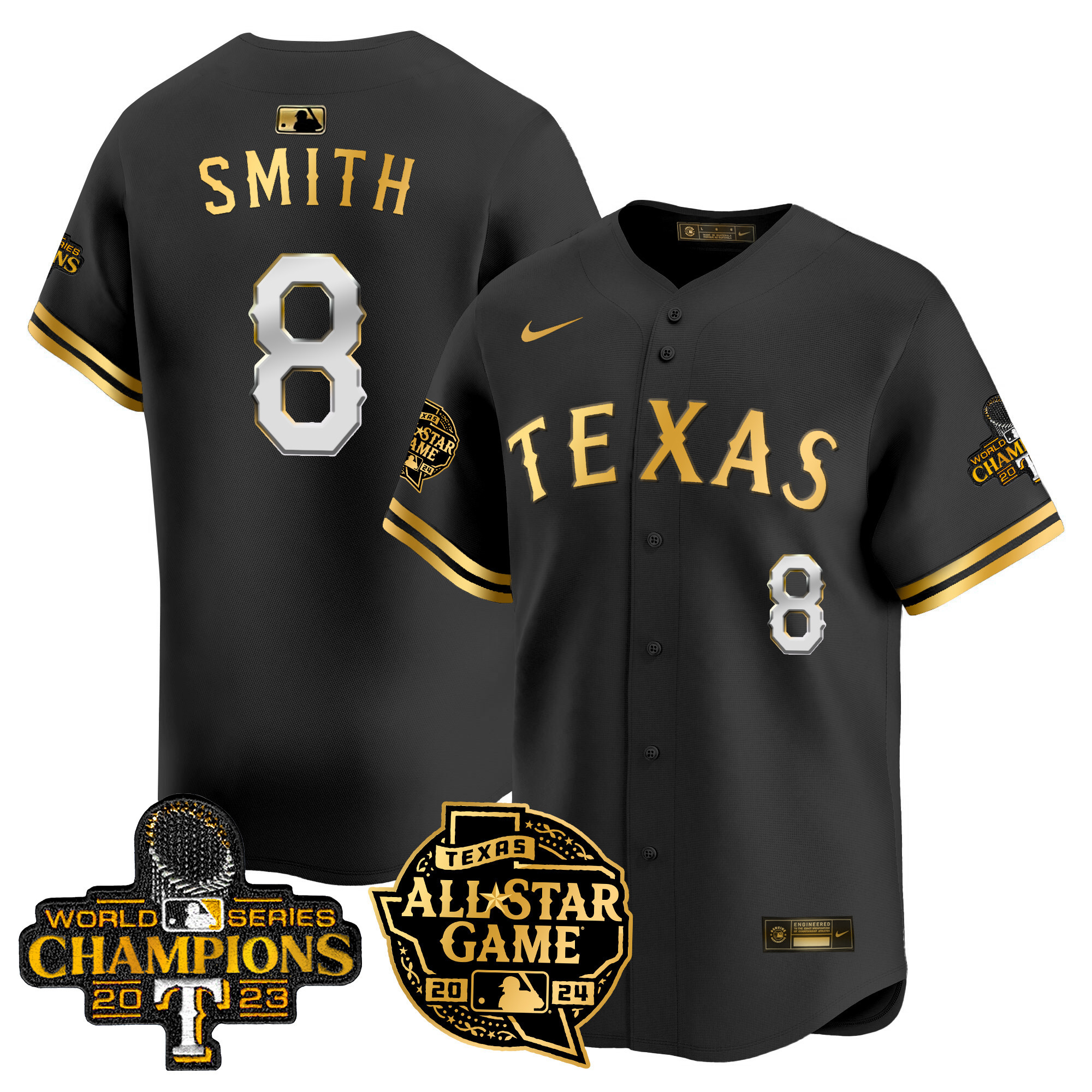 Men's Texas Rangers 2024 All Star Game Patch Vapor Premier Limited Jersey - All Stitched