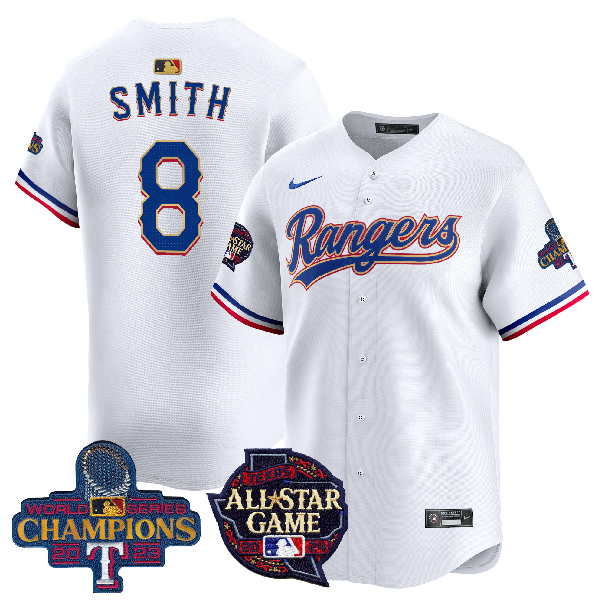 Men's Texas Rangers 2024 All Star Game Patch Vapor Premier Limited Jersey - All Stitched