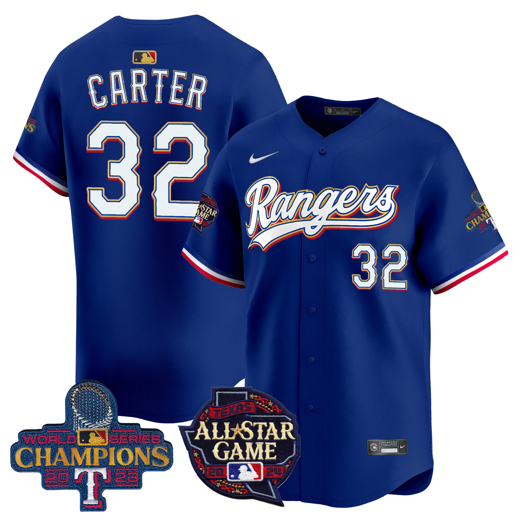 Men's Texas Rangers 2024 All Star Game Patch Vapor Premier Limited Jersey - All Stitched