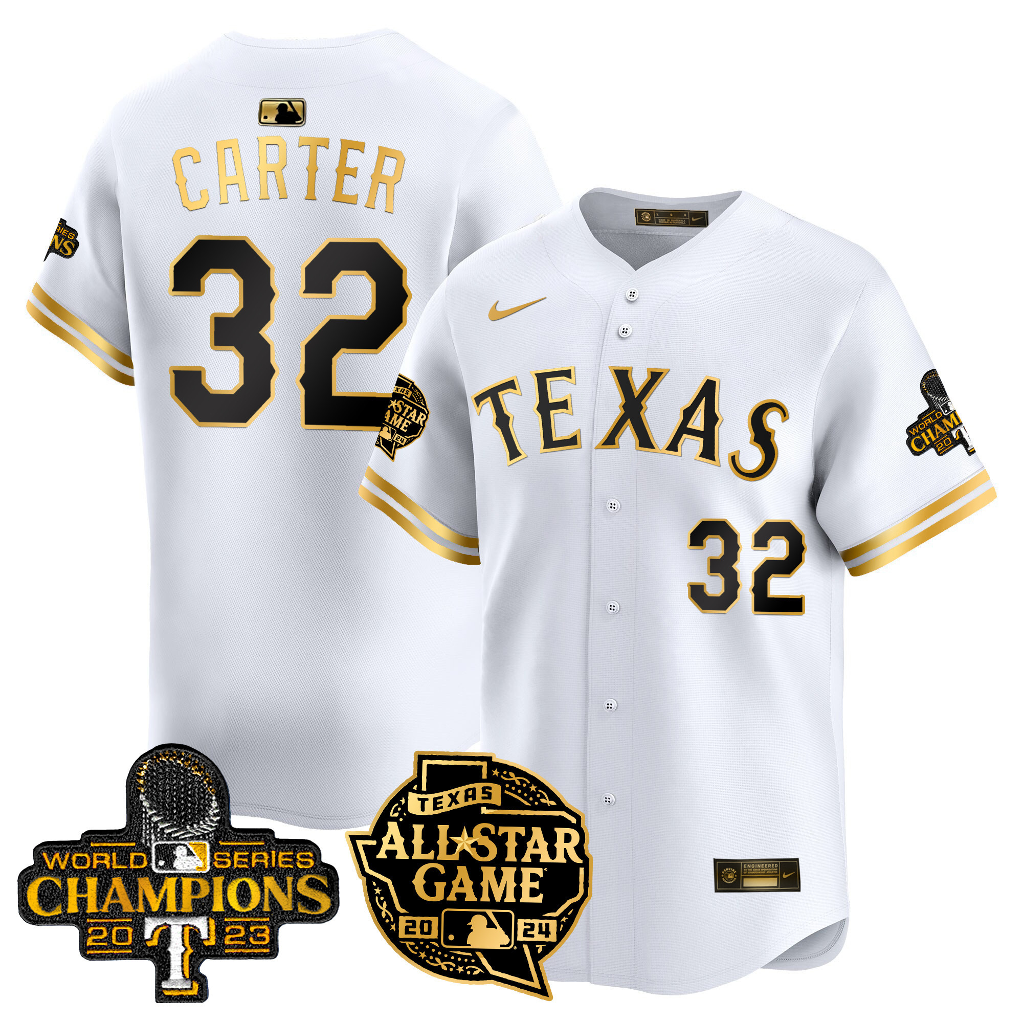 Men's Texas Rangers 2024 All Star Game Patch Vapor Premier Limited Jersey - All Stitched