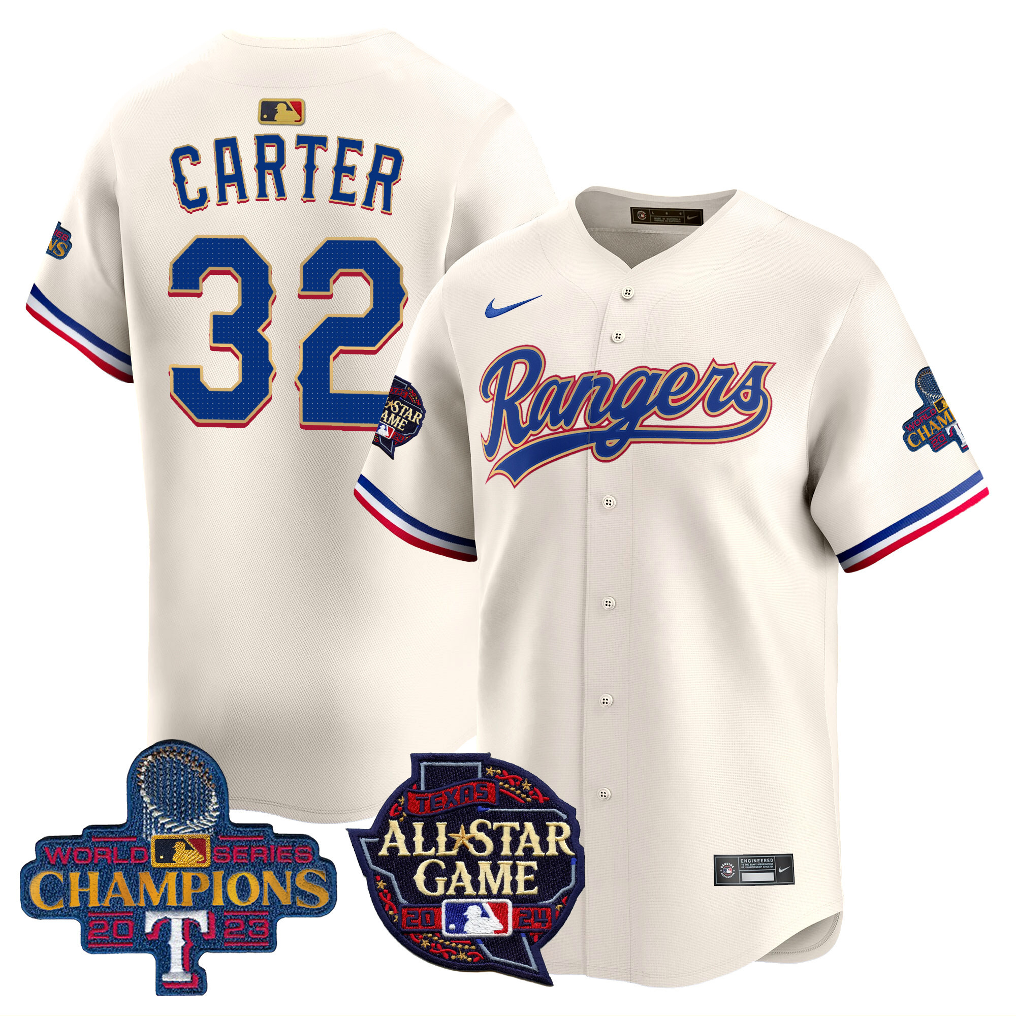 Men's Texas Rangers 2024 All Star Game Patch Vapor Premier Limited Jersey - All Stitched