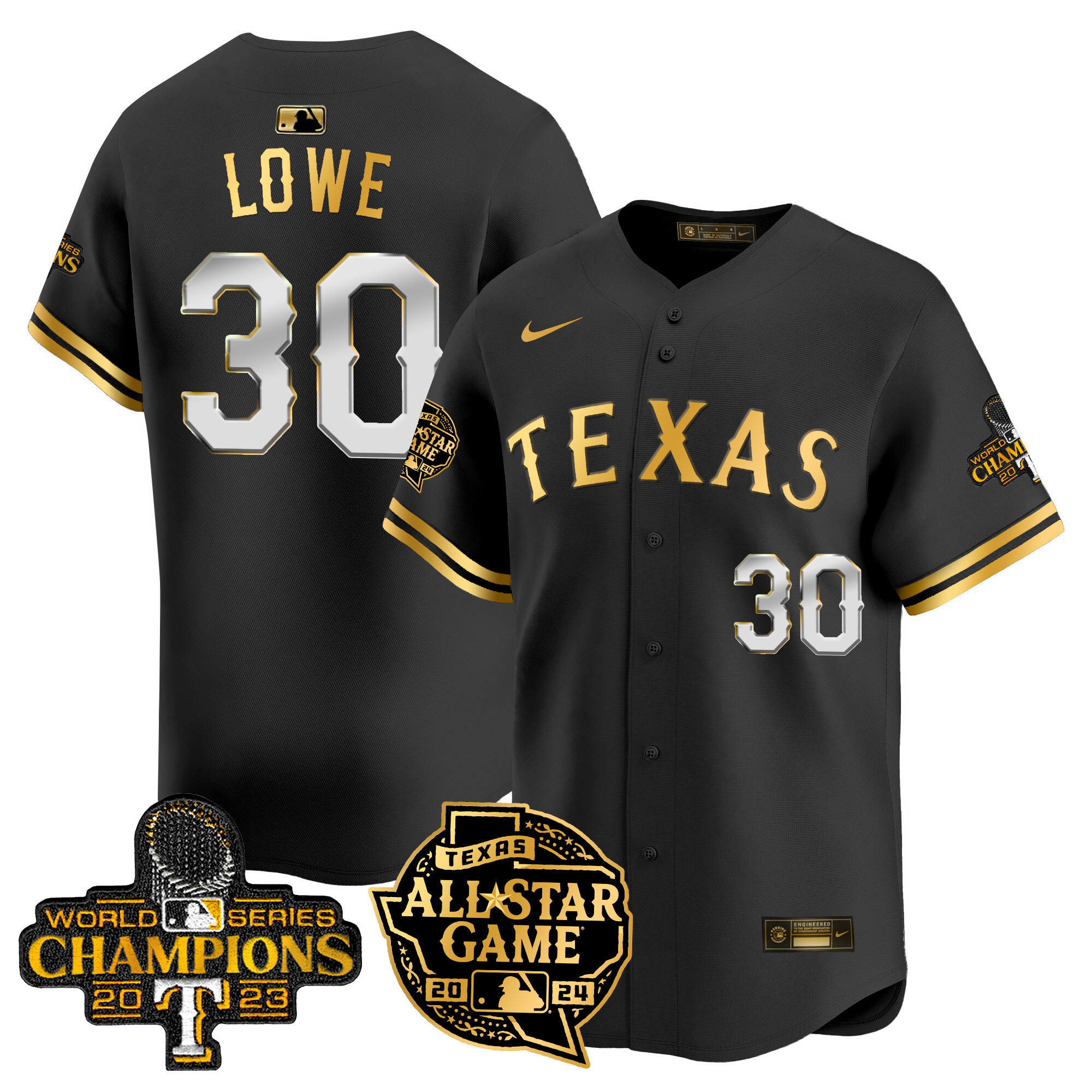 Men's Texas Rangers 2024 All Star Game Patch Vapor Premier Limited Jersey - All Stitched