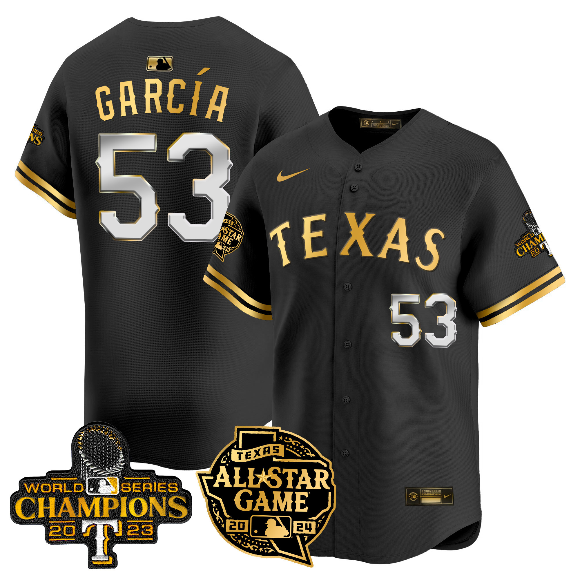Men's Texas Rangers 2024 All Star Game Patch Vapor Premier Limited Jersey - All Stitched