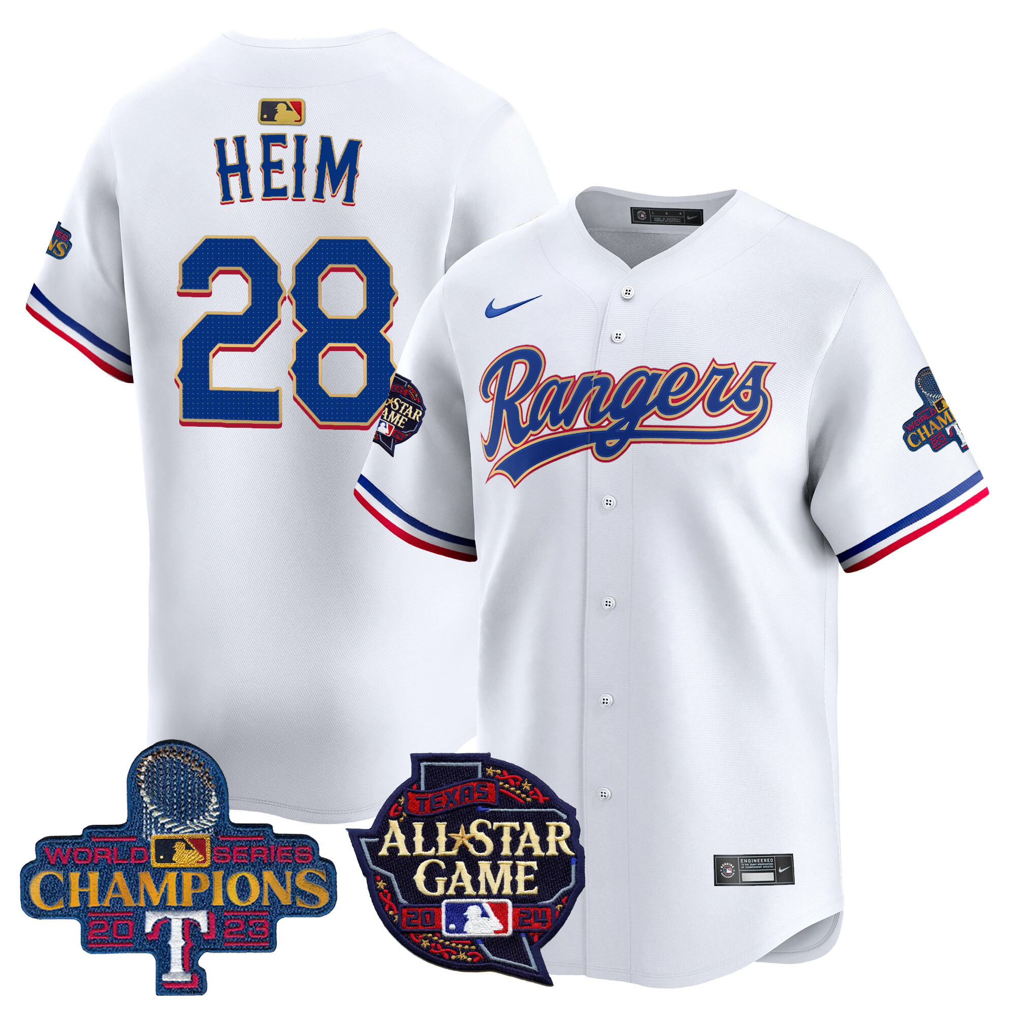 Men's Texas Rangers 2024 All Star Game Patch Vapor Premier Limited Jersey - All Stitched