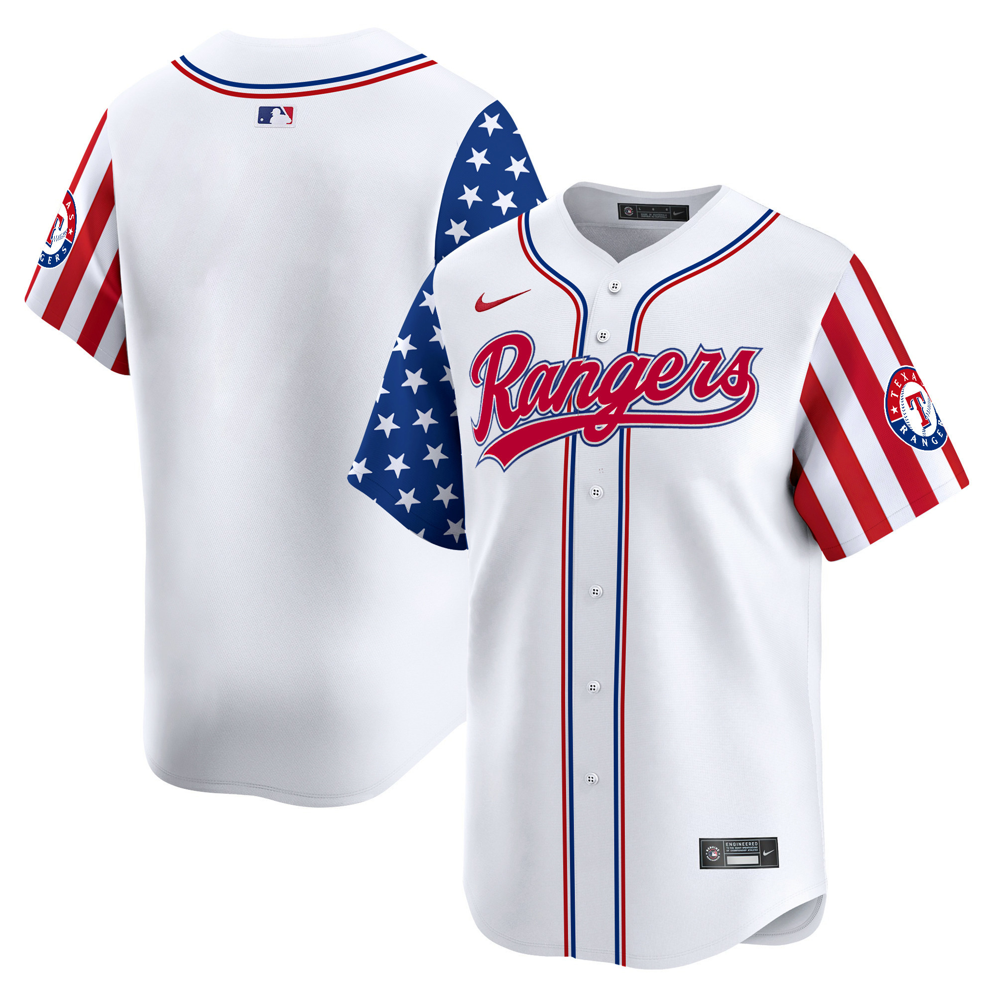 Men's Texas Rangers 2024 Independence Day Vapor Premier Limited Jersey - All Stitched