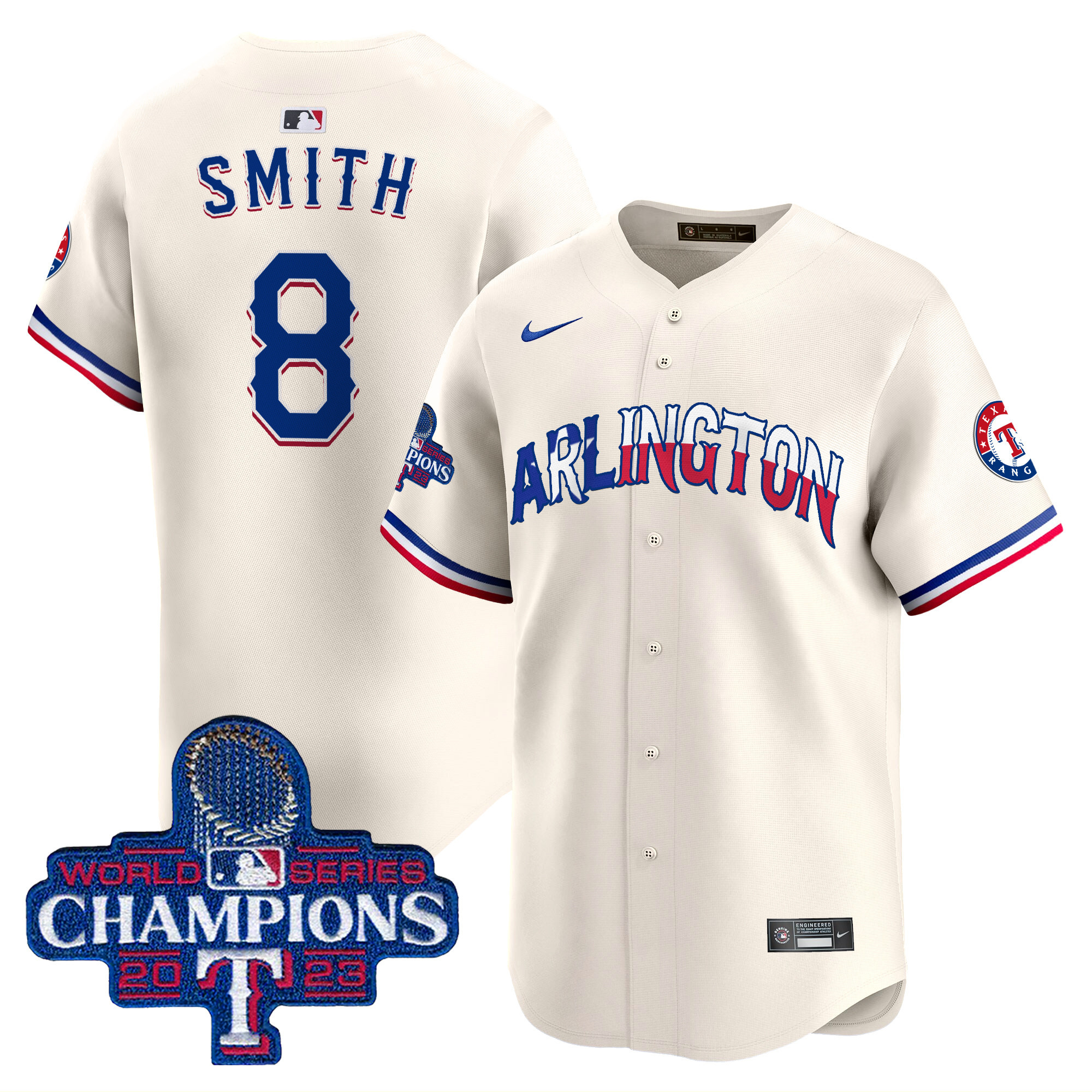 Men's Texas Rangers Arlington Champions Vapor Premier Limited Jersey - All Stitched