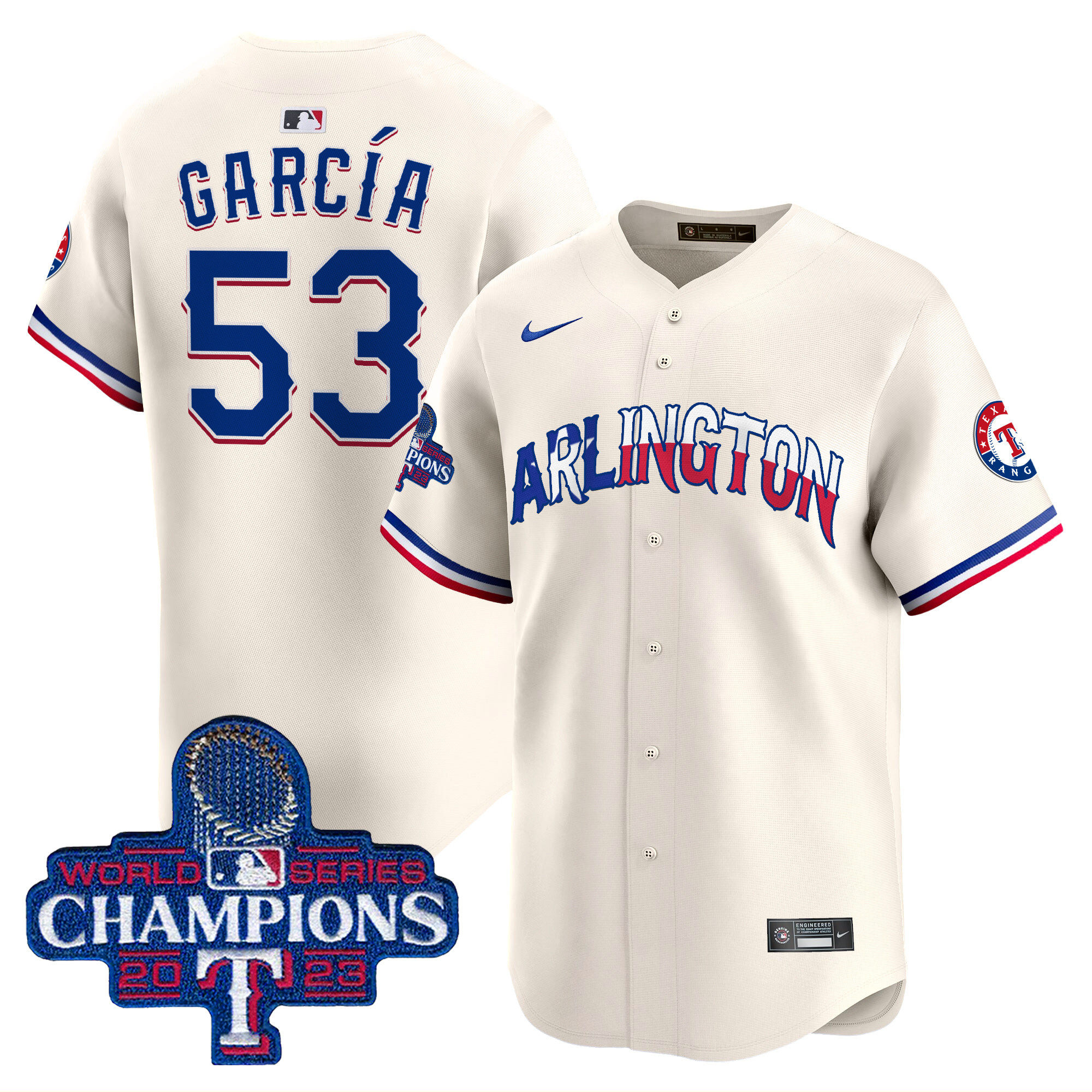 Men's Texas Rangers Arlington Champions Vapor Premier Limited Jersey - All Stitched