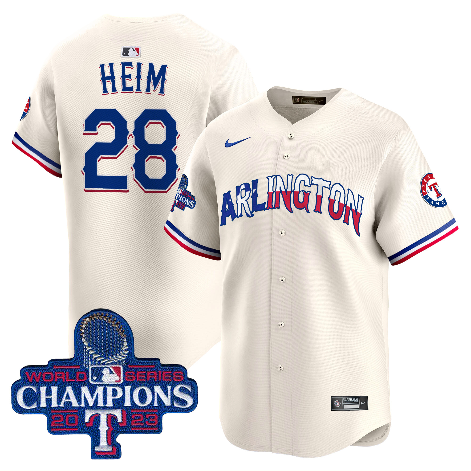 Men's Texas Rangers Arlington Champions Vapor Premier Limited Jersey - All Stitched
