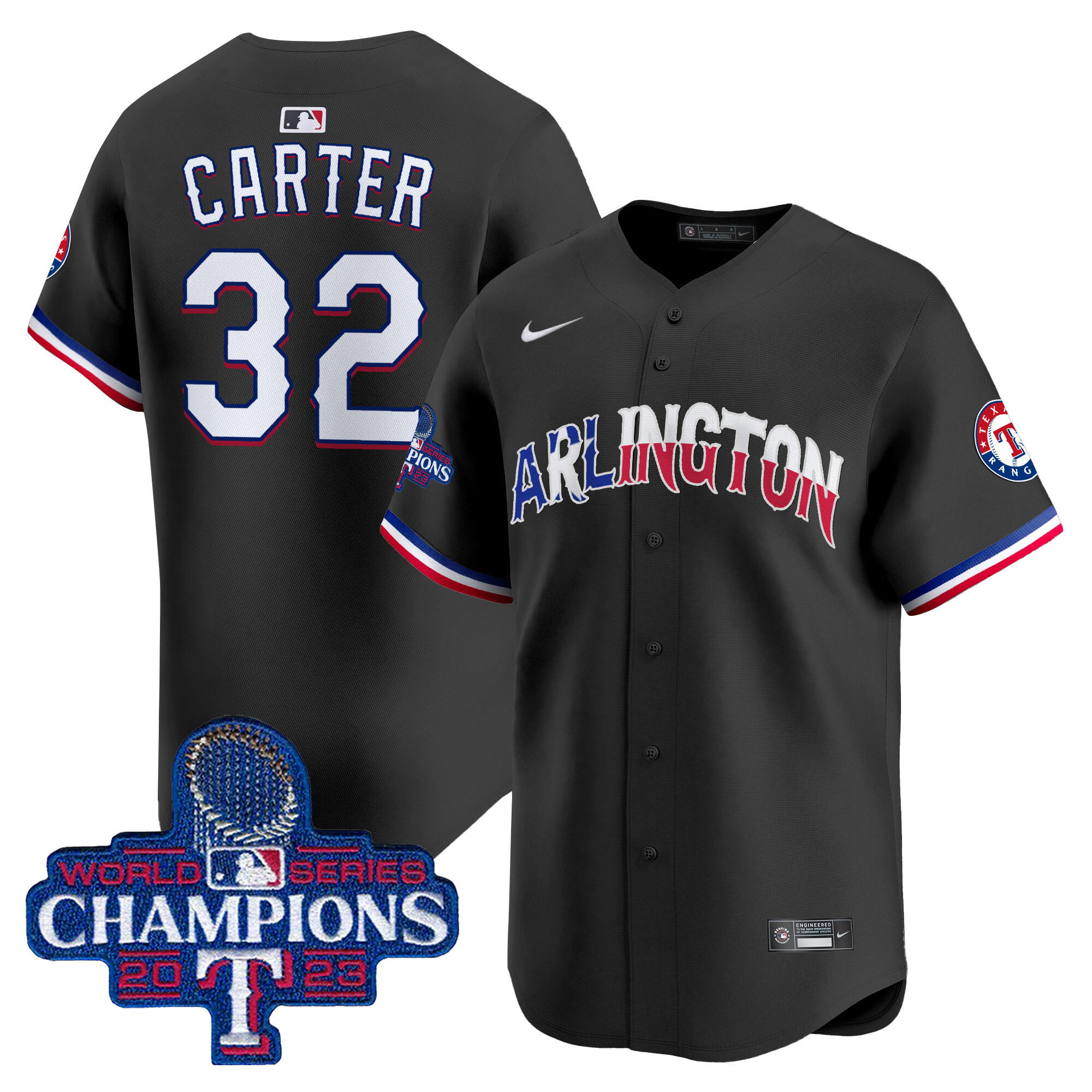 Men's Texas Rangers Arlington Champions Vapor Premier Limited Jersey - All Stitched