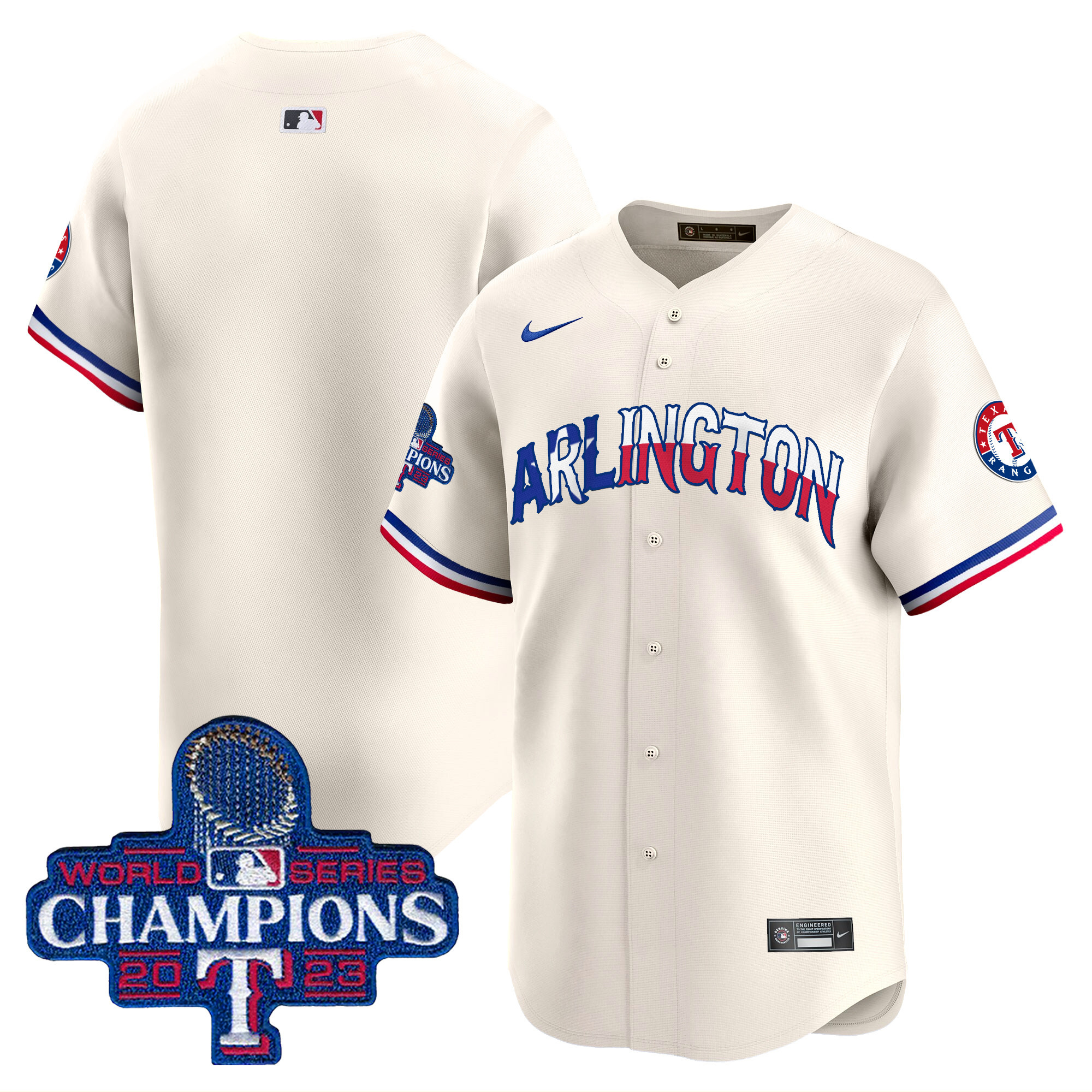 Men's Texas Rangers Arlington Champions Vapor Premier Limited Jersey - All Stitched