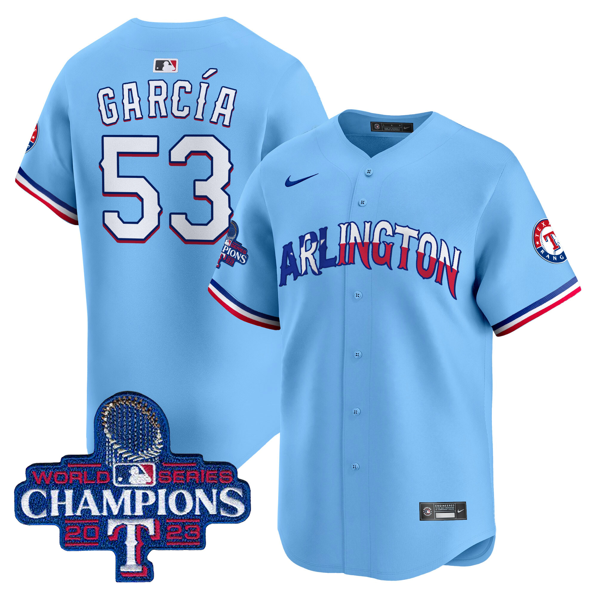 Men's Texas Rangers Arlington Champions Vapor Premier Limited Jersey - All Stitched