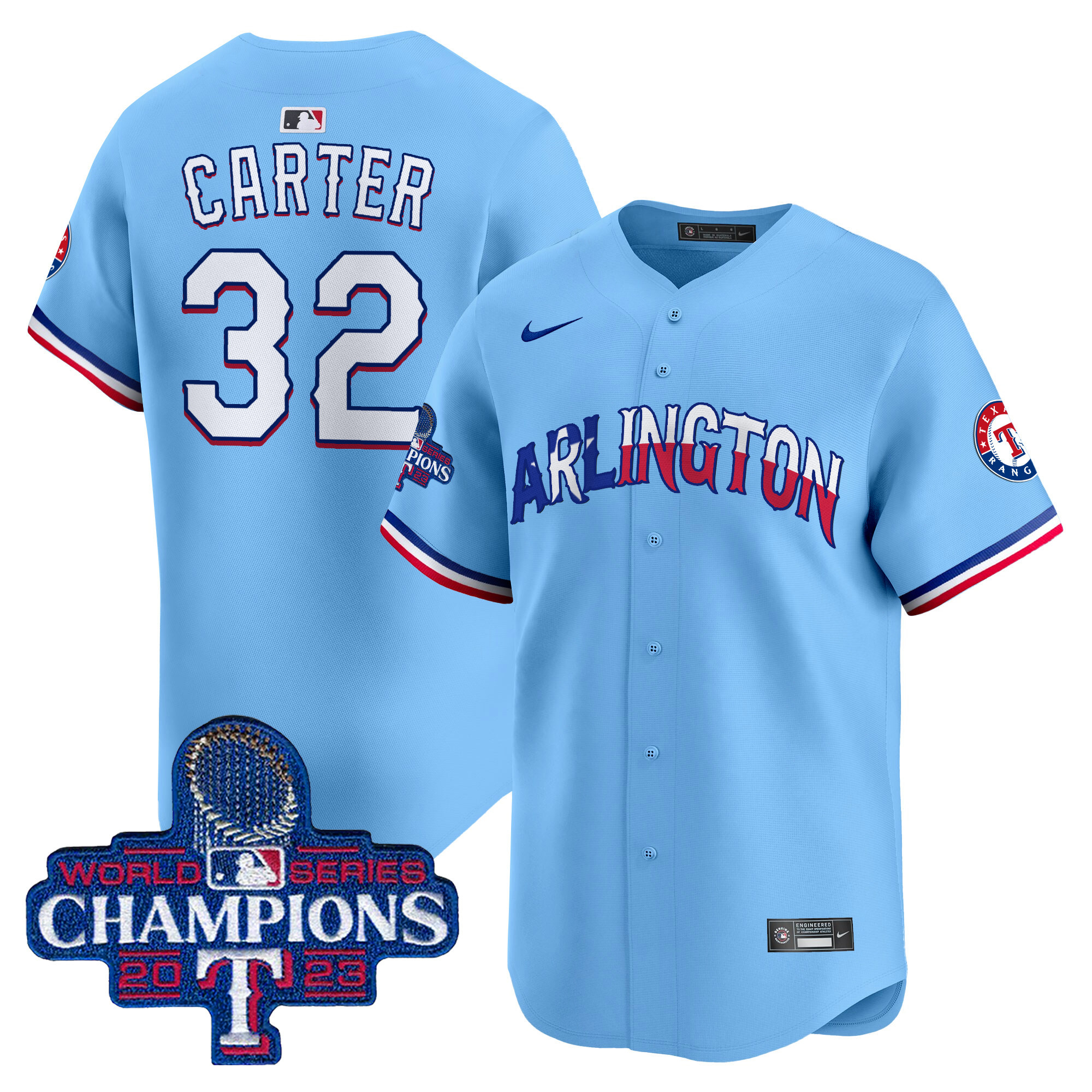 Men's Texas Rangers Arlington Champions Vapor Premier Limited Jersey - All Stitched