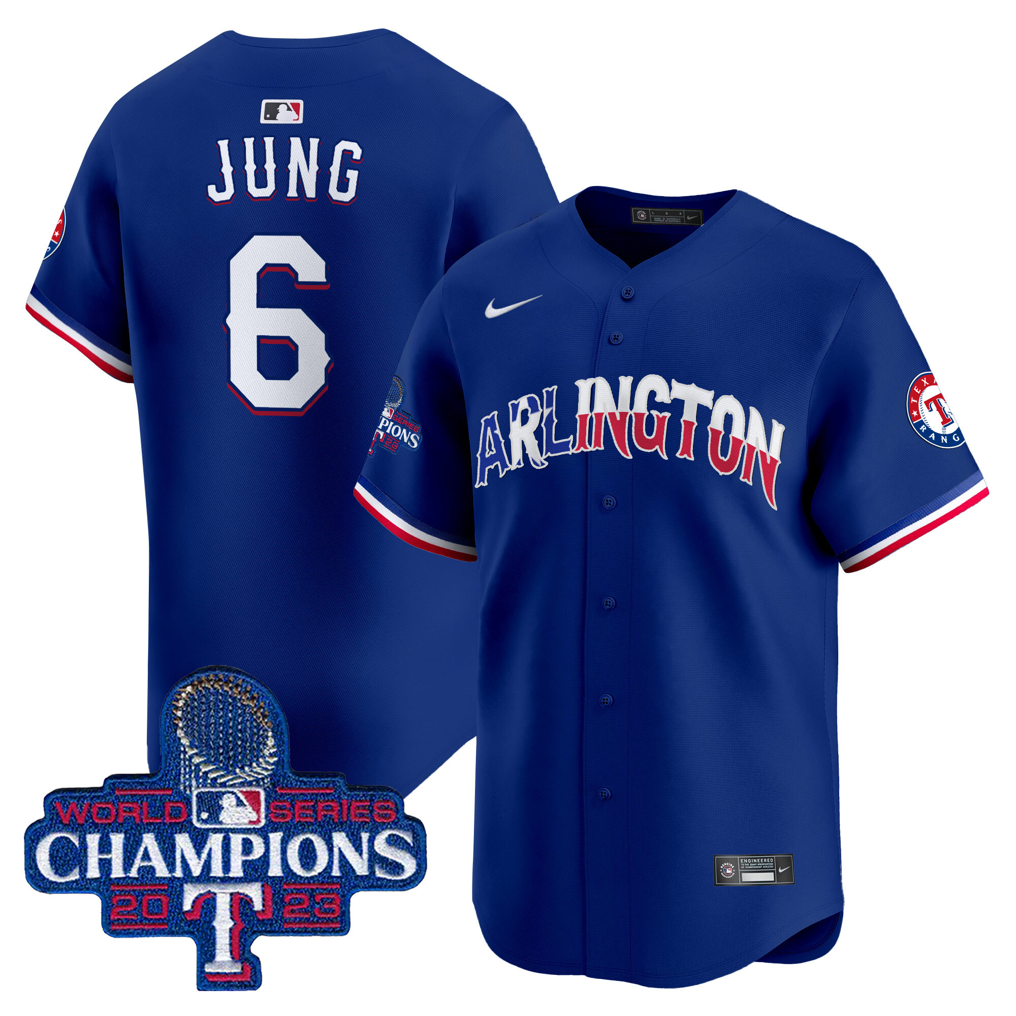 Men's Texas Rangers Arlington Champions Vapor Premier Limited Jersey - All Stitched