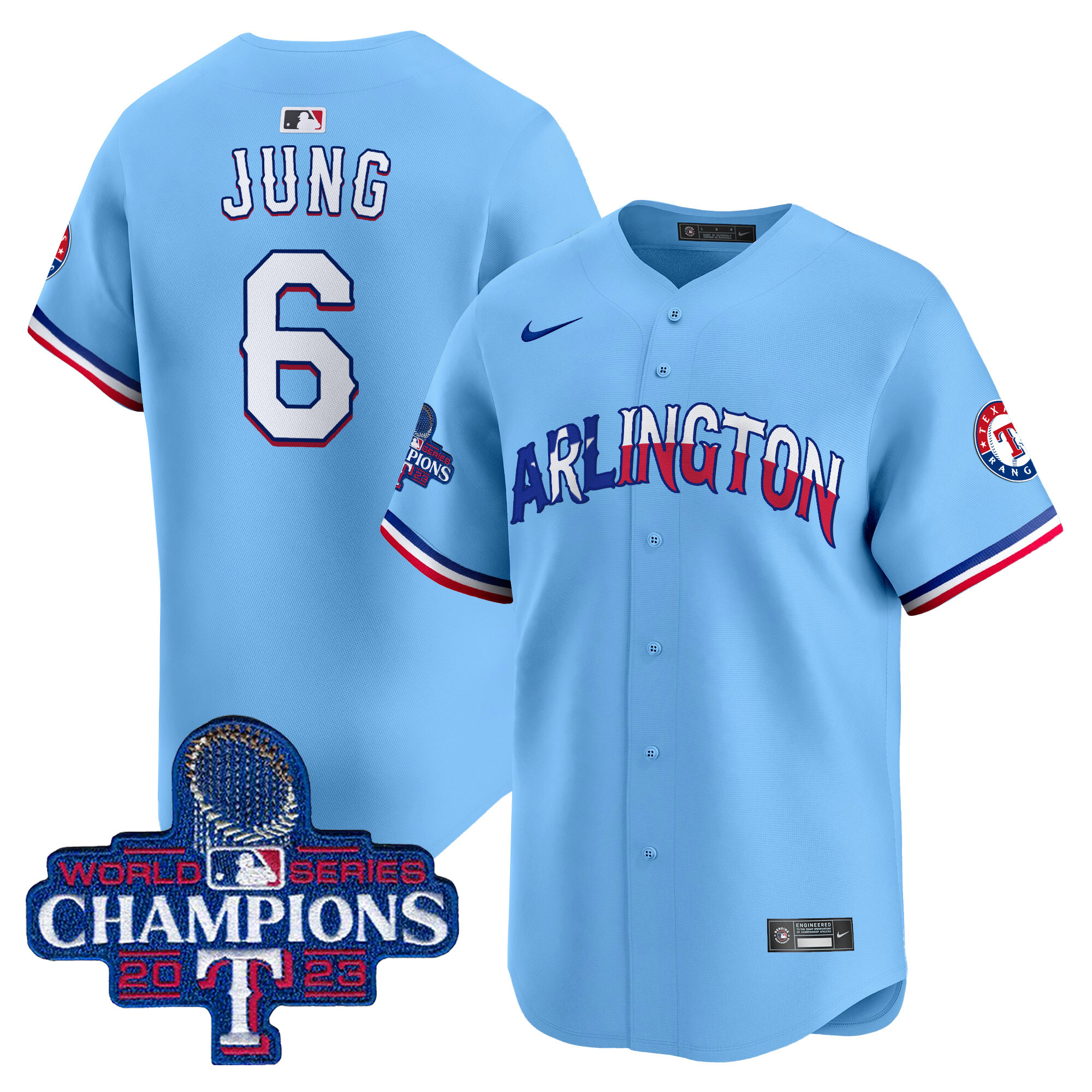 Men's Texas Rangers Arlington Champions Vapor Premier Limited Jersey - All Stitched