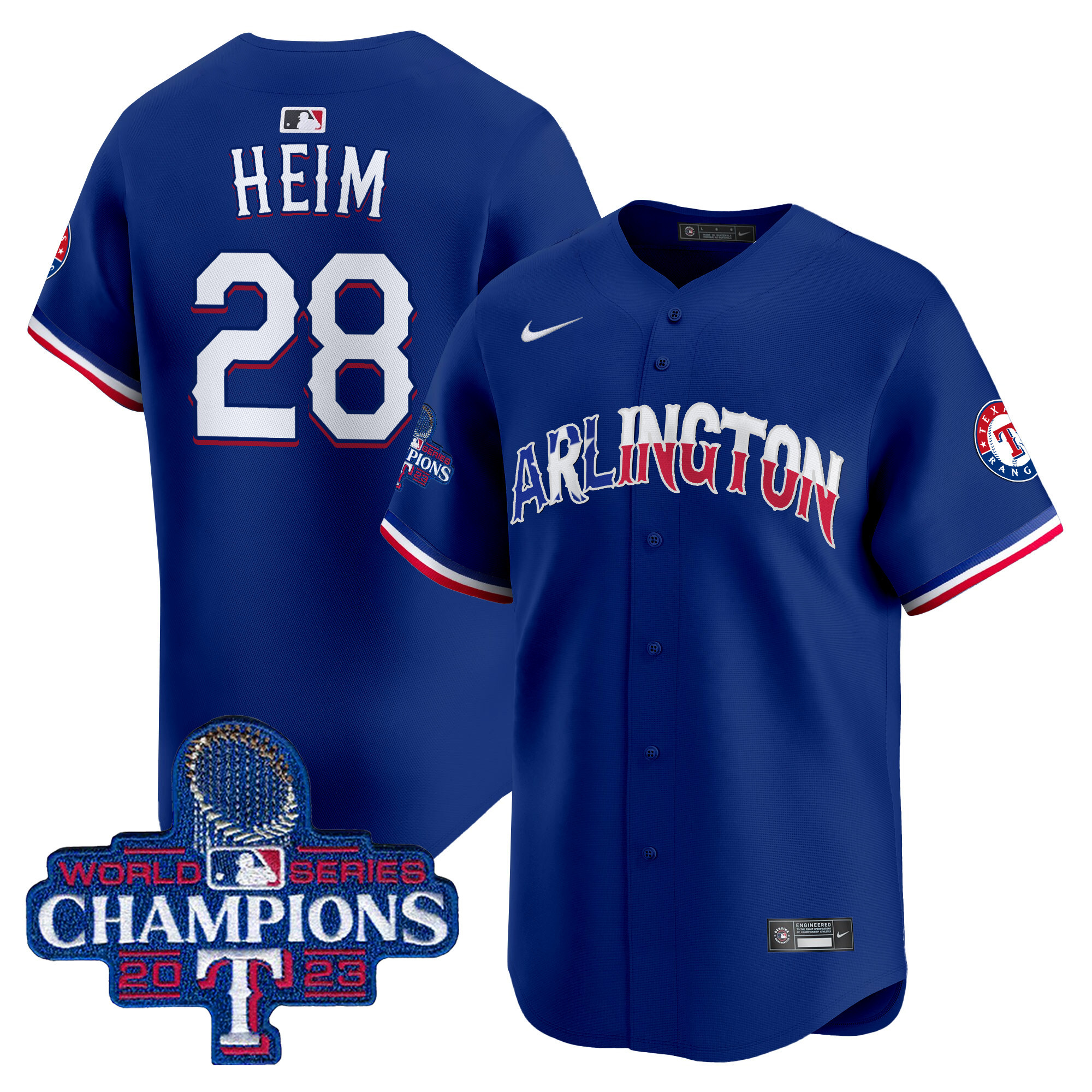 Men's Texas Rangers Arlington Champions Vapor Premier Limited Jersey - All Stitched