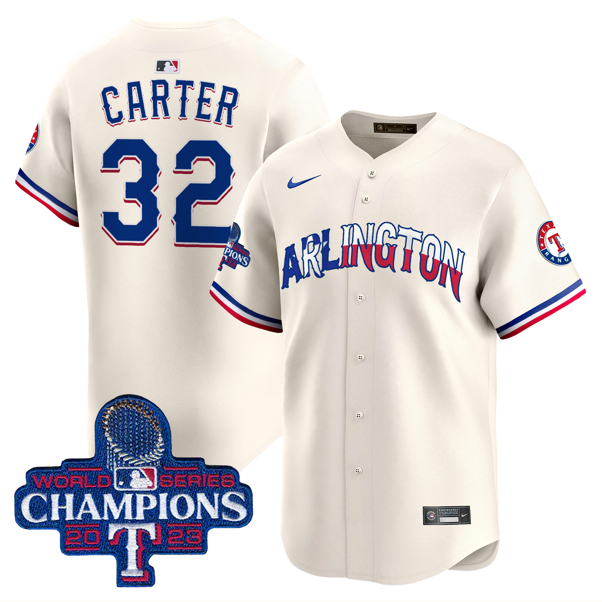 Men's Texas Rangers Arlington Champions Vapor Premier Limited Jersey - All Stitched