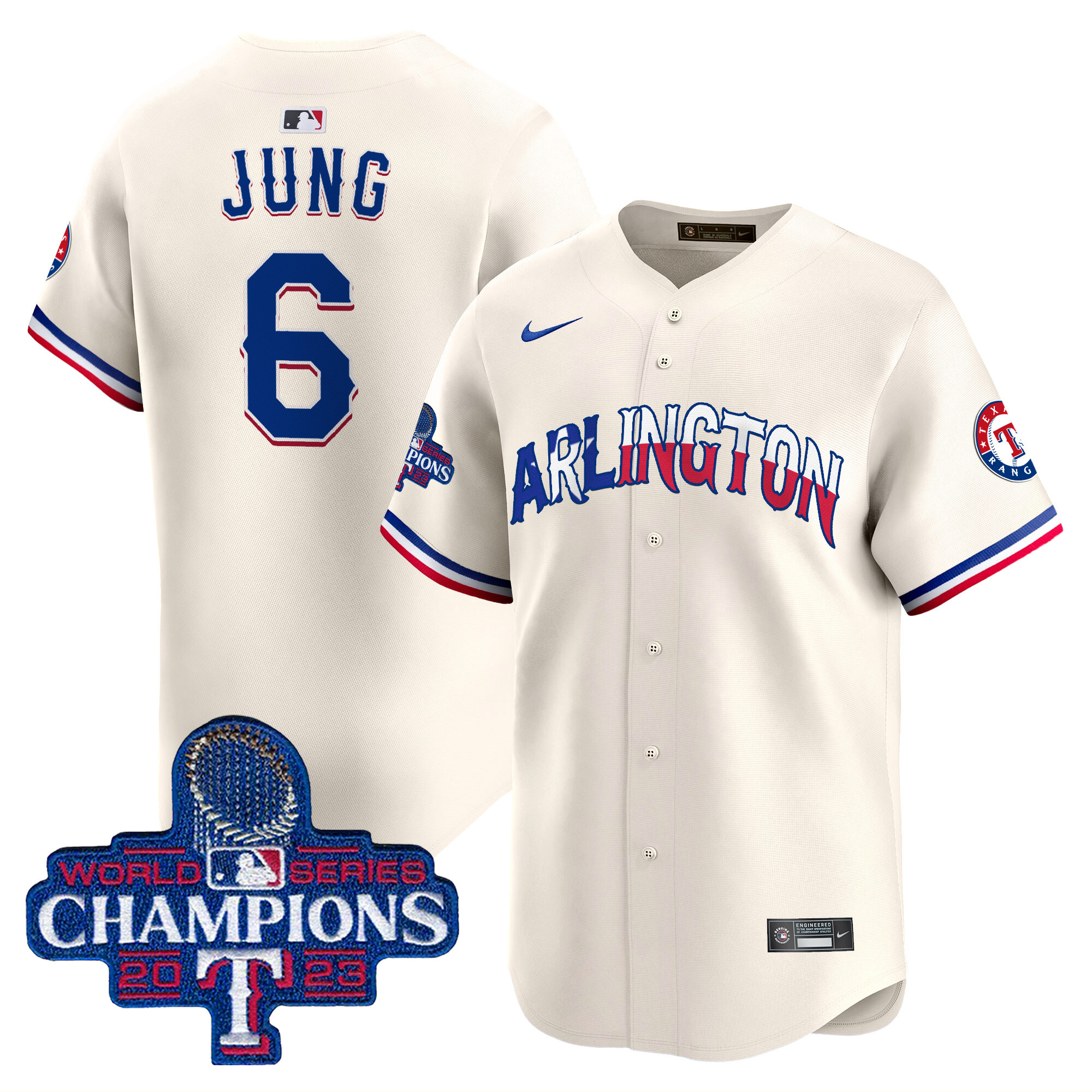 Men's Texas Rangers Arlington Champions Vapor Premier Limited Jersey - All Stitched