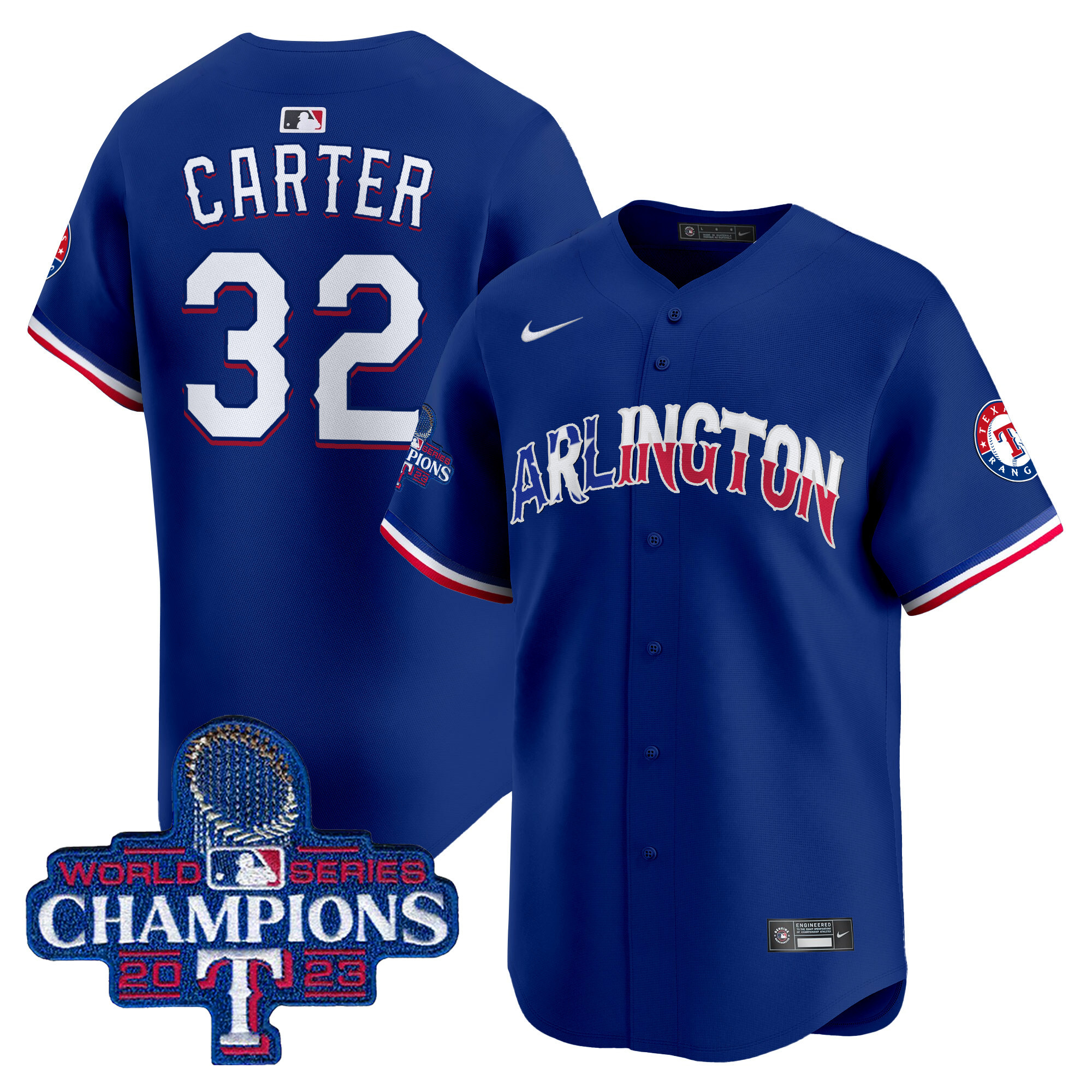 Men's Texas Rangers Arlington Champions Vapor Premier Limited Jersey - All Stitched