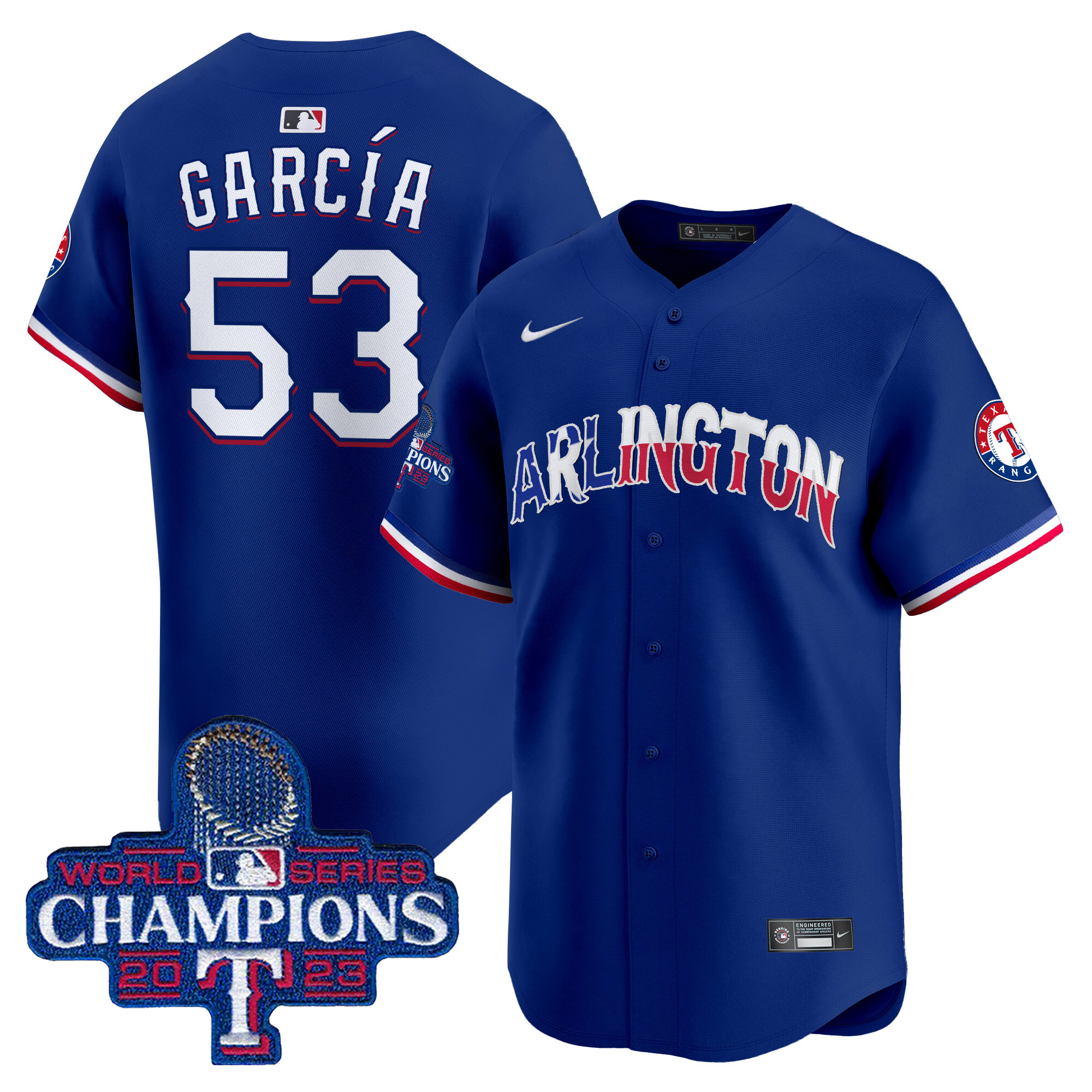 Men's Texas Rangers Arlington Champions Vapor Premier Limited Jersey - All Stitched
