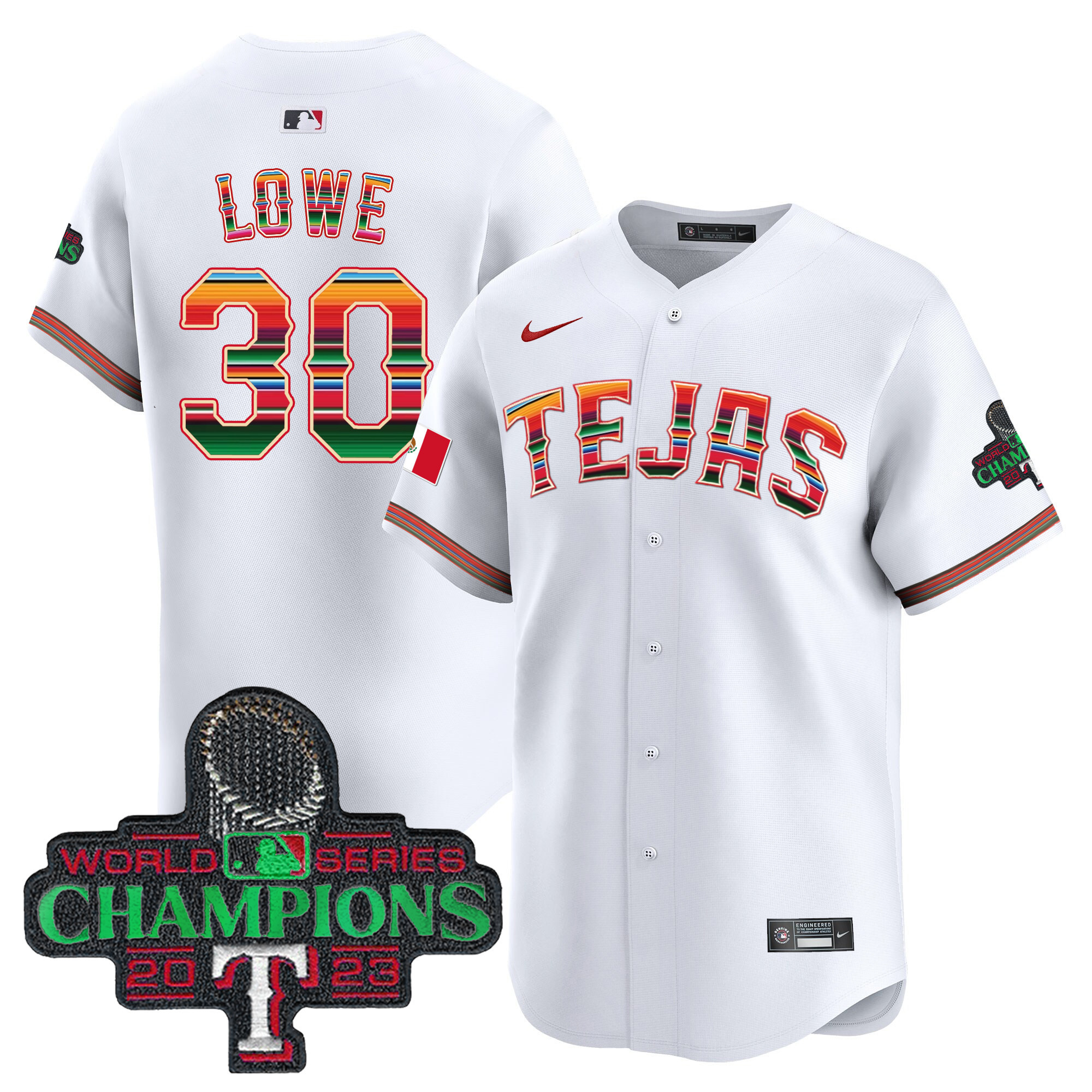 Men's Texas Rangers Mexico Champions Patch Vapor Premier Limited Jersey - All Stitched