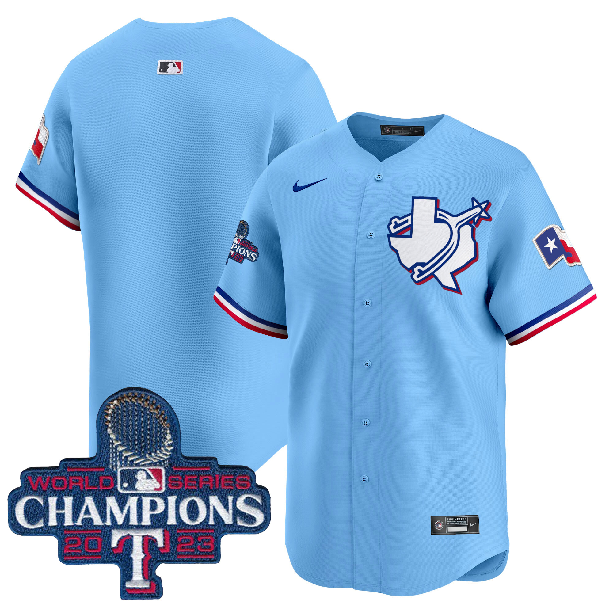 Men's Texas Rangers World Series Champions Vapor Premier Limited Jersey V3 - All Stitched
