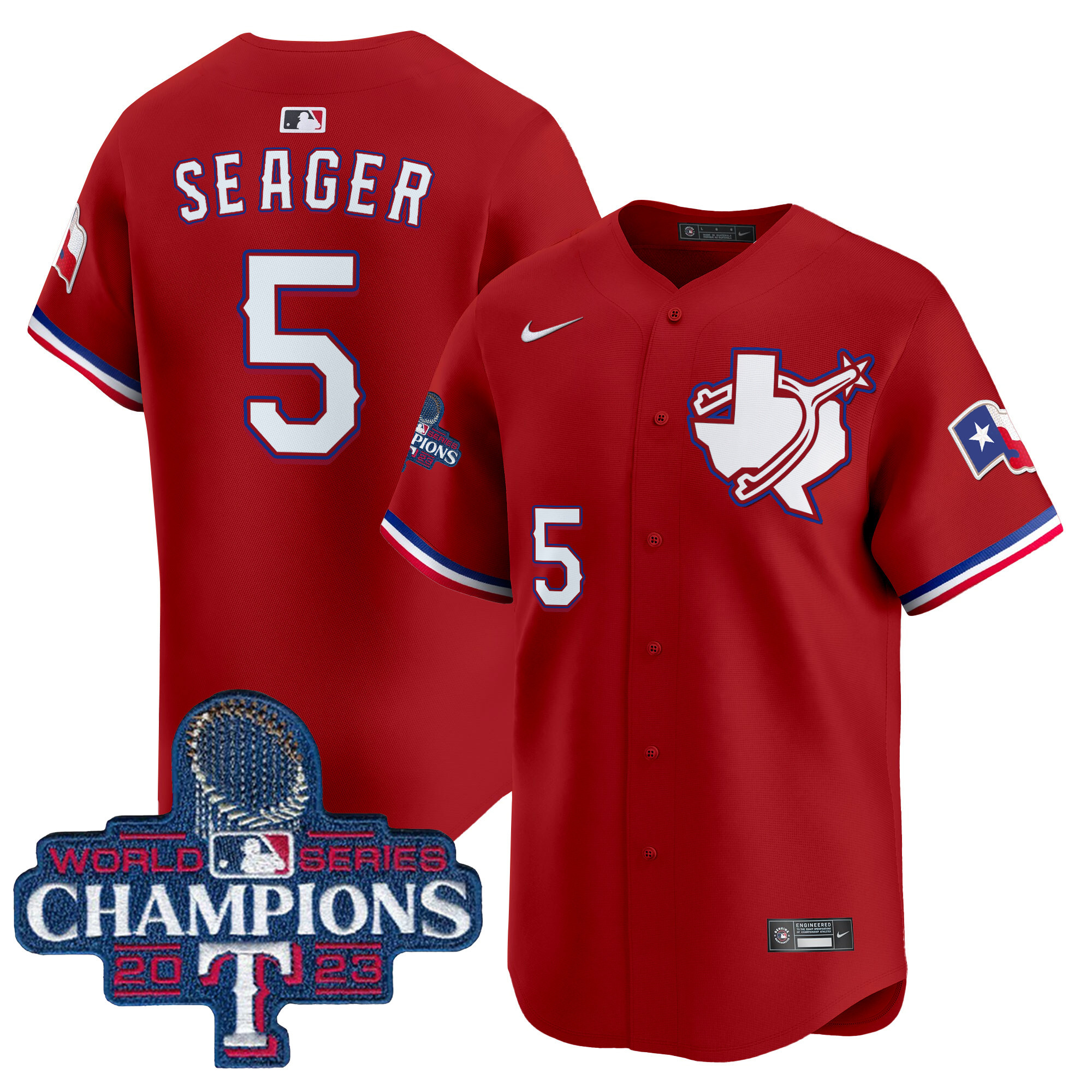 Men's Texas Rangers World Series Champions Vapor Premier Limited Jersey V3 - All Stitched