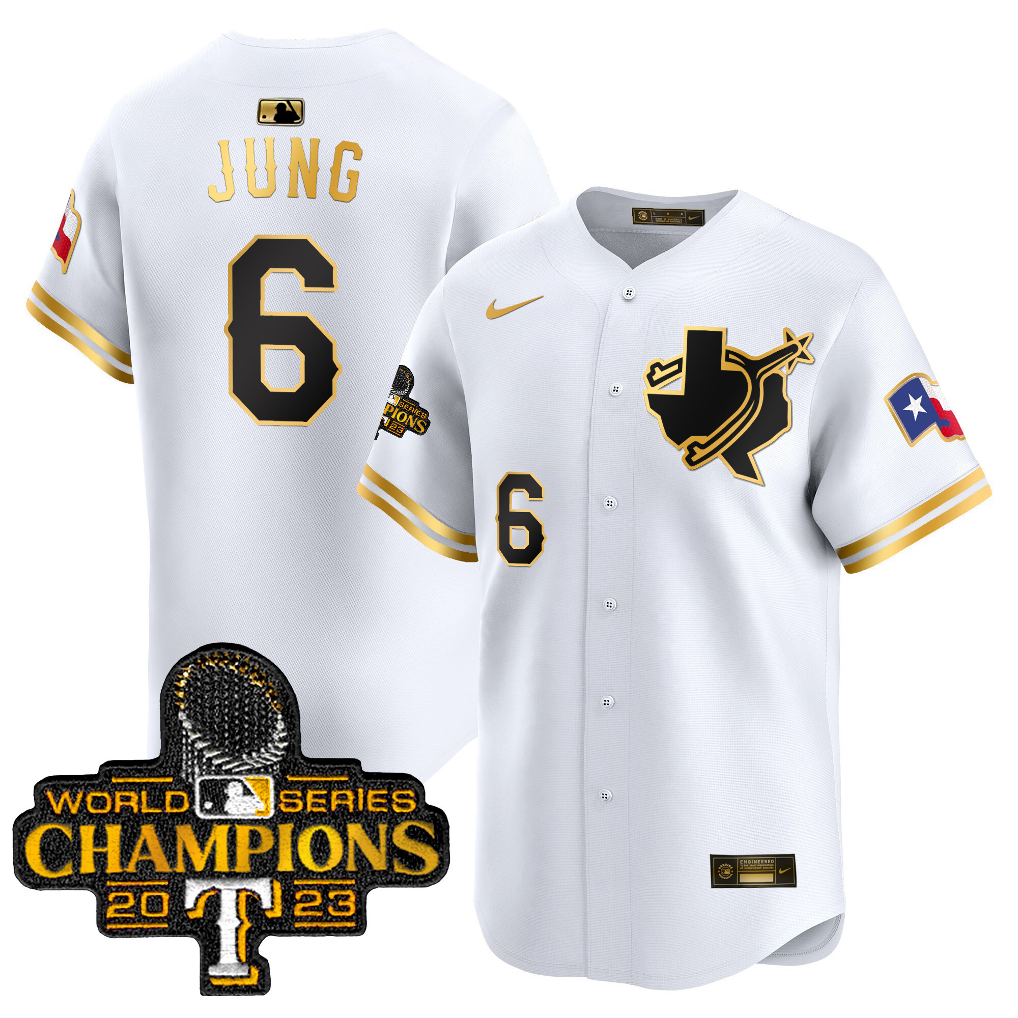 Men's Texas Rangers World Series Champions Vapor Premier Limited Jersey V3 - All Stitched