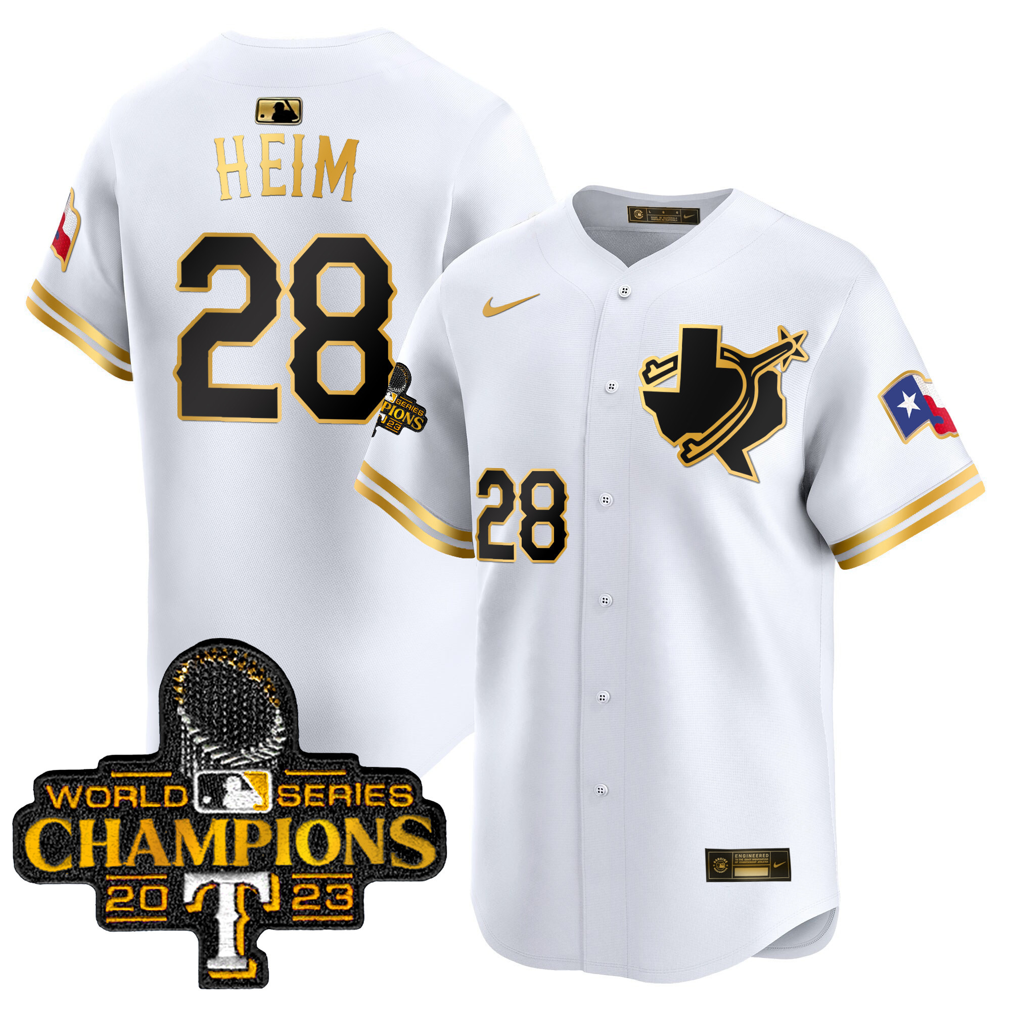 Men's Texas Rangers World Series Champions Vapor Premier Limited Jersey V3 - All Stitched
