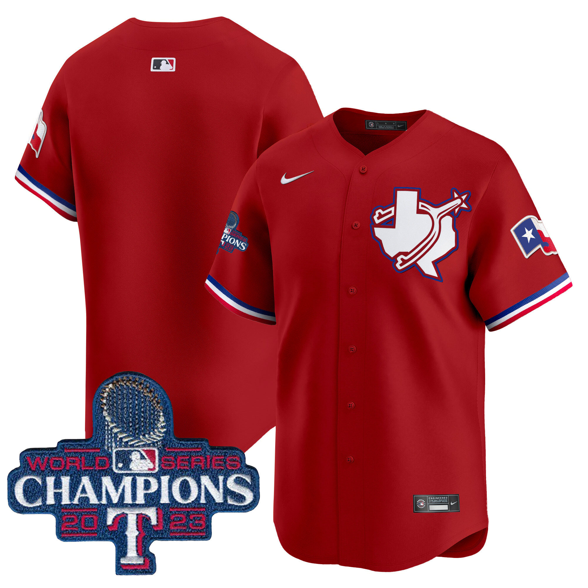 Men's Texas Rangers World Series Champions Vapor Premier Limited Jersey V3 - All Stitched