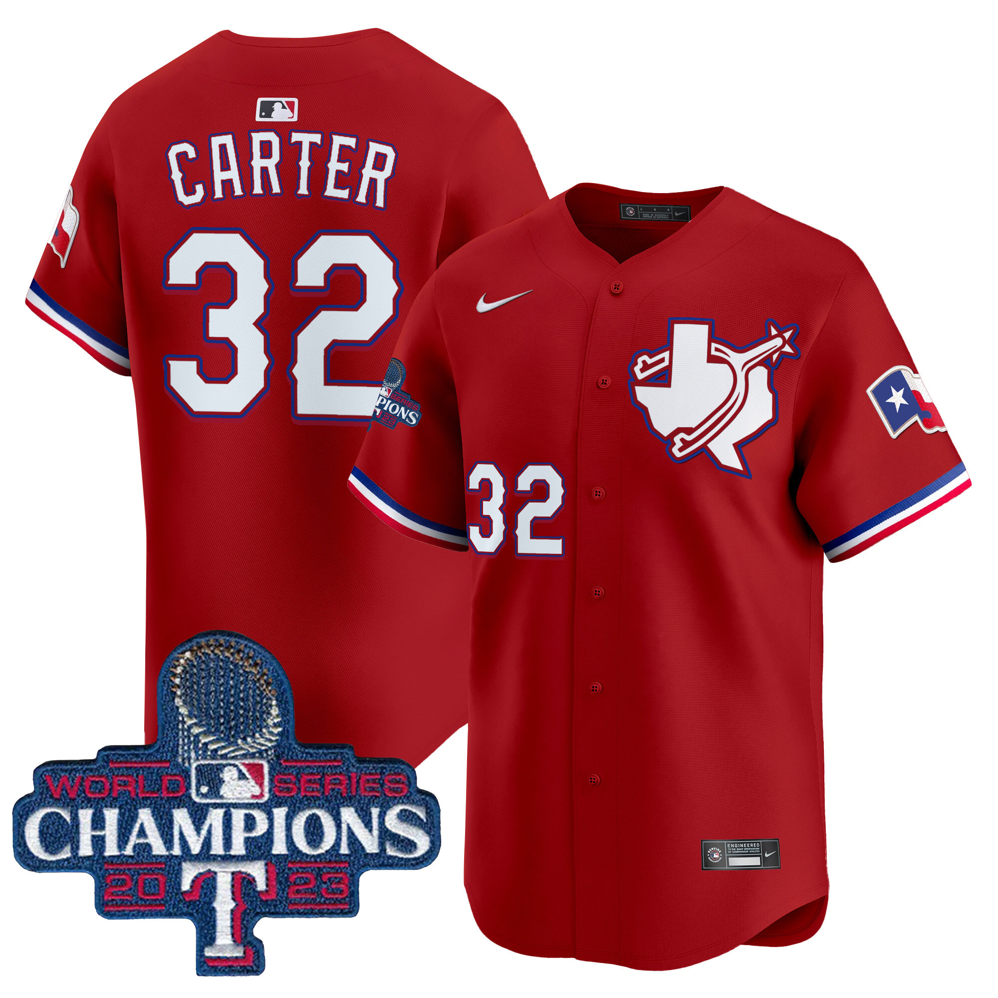 Men's Texas Rangers World Series Champions Vapor Premier Limited Jersey V3 - All Stitched