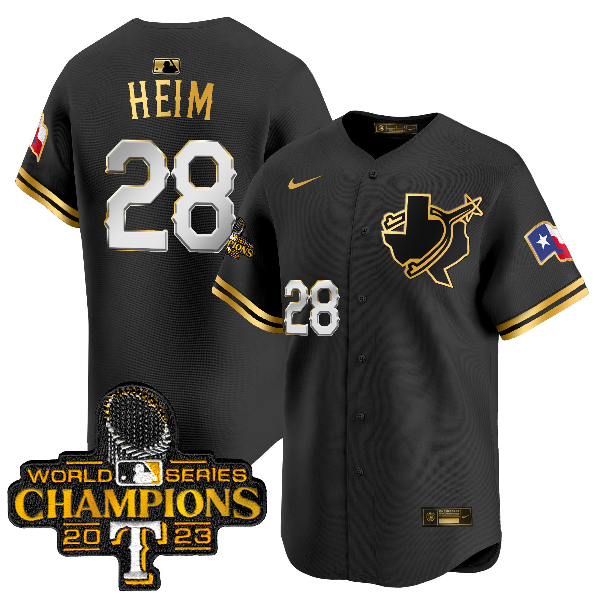 Men's Texas Rangers World Series Champions Vapor Premier Limited Jersey V3 - All Stitched
