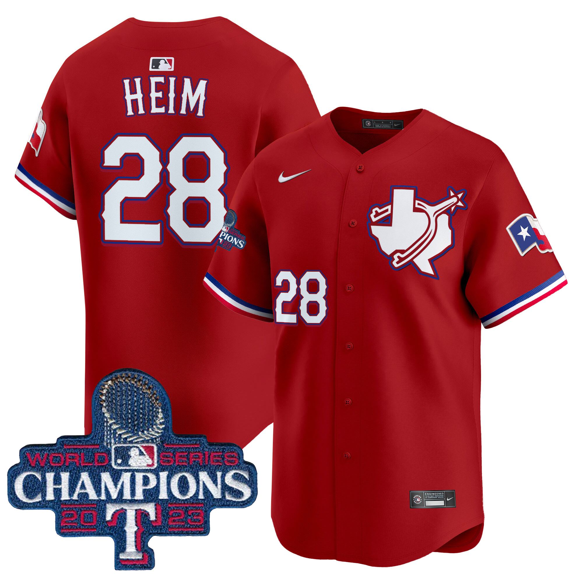 Men's Texas Rangers World Series Champions Vapor Premier Limited Jersey V3 - All Stitched