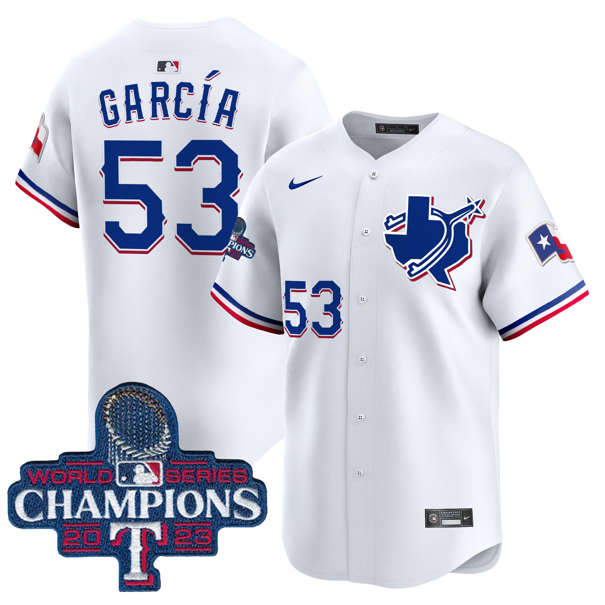 Men's Texas Rangers World Series Champions Vapor Premier Limited Jersey V3 - All Stitched