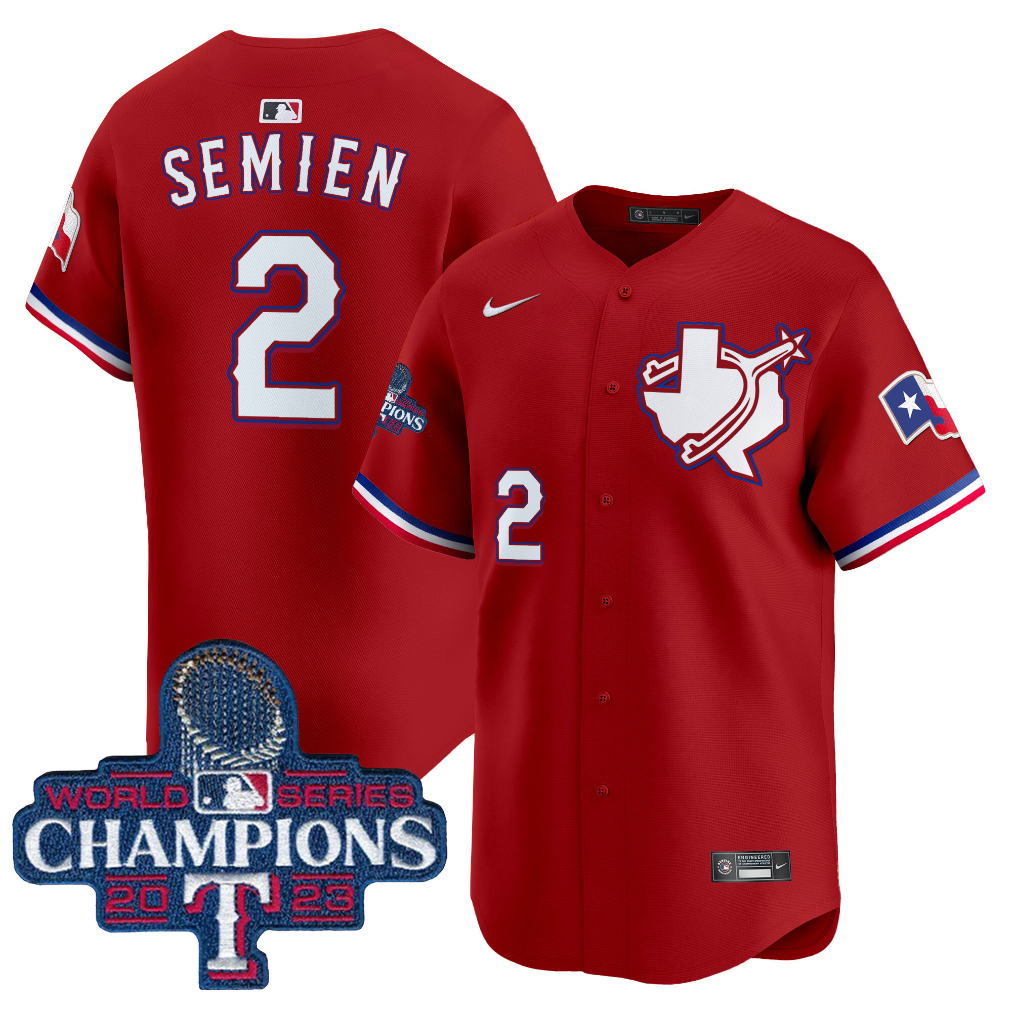 Men's Texas Rangers World Series Champions Vapor Premier Limited Jersey V3 - All Stitched