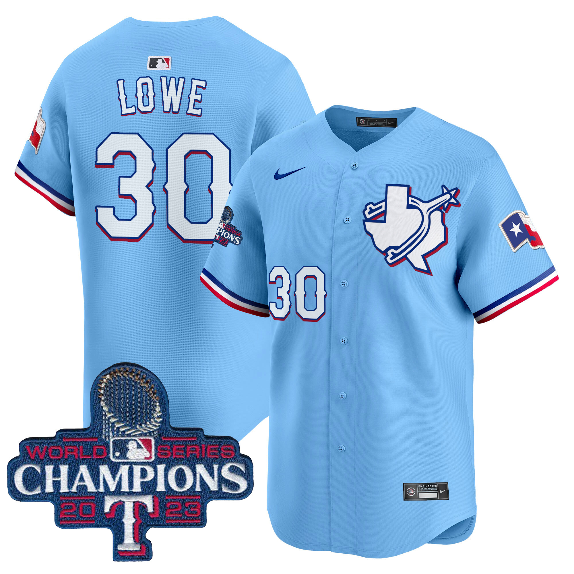Men's Texas Rangers World Series Champions Vapor Premier Limited Jersey V3 - All Stitched