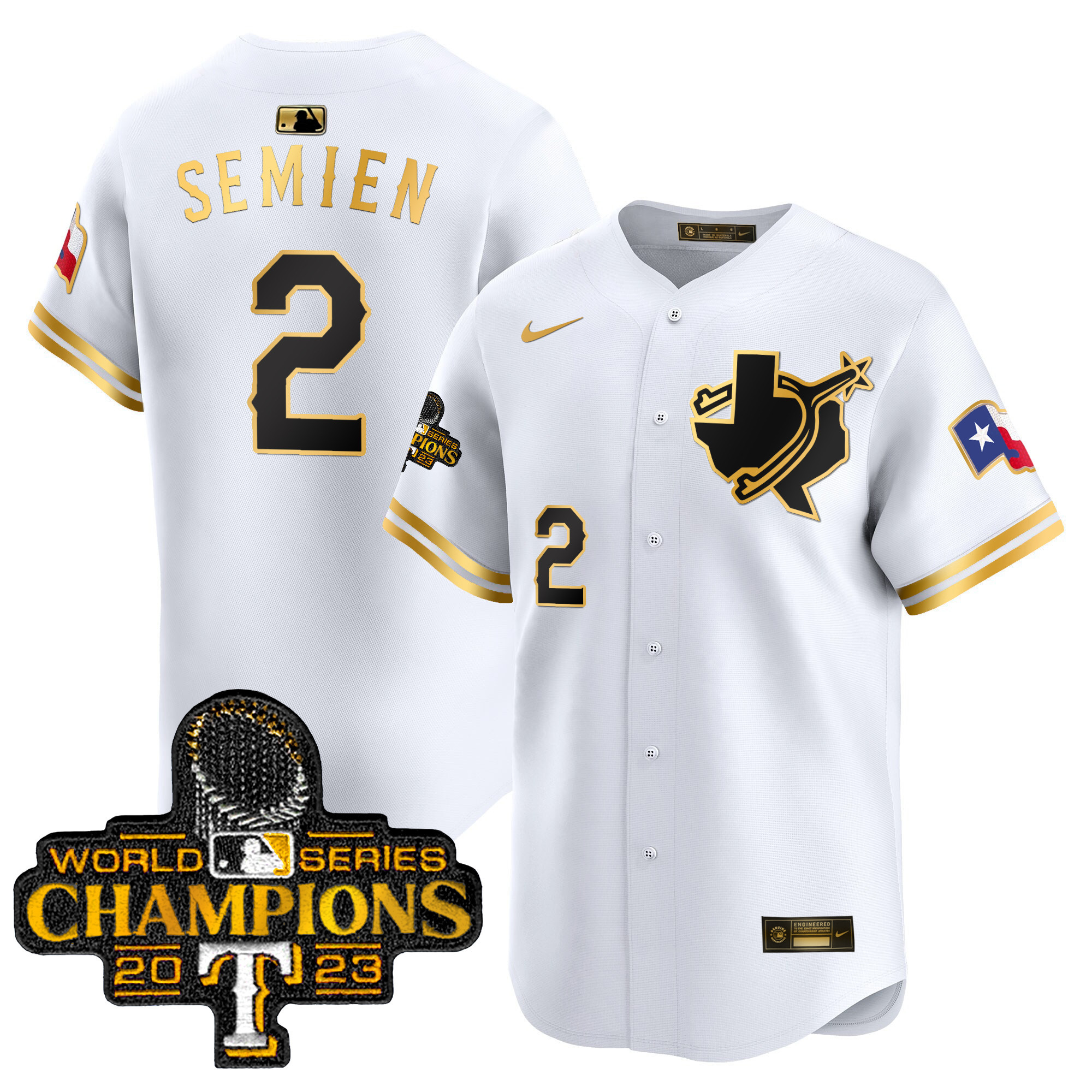 Men's Texas Rangers World Series Champions Vapor Premier Limited Jersey V3 - All Stitched