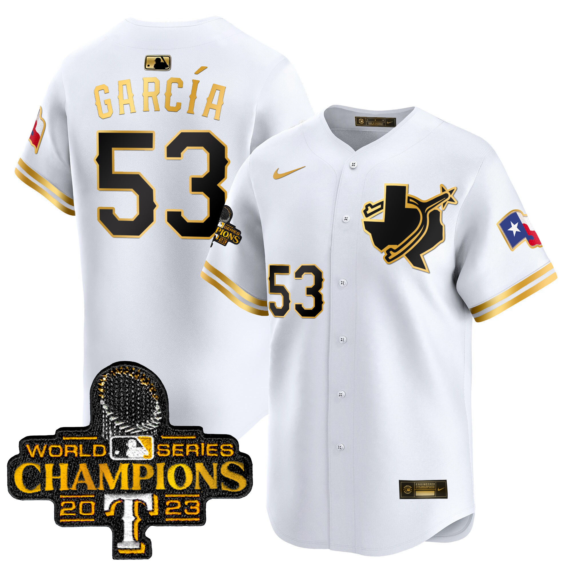 Men's Texas Rangers World Series Champions Vapor Premier Limited Jersey V3 - All Stitched
