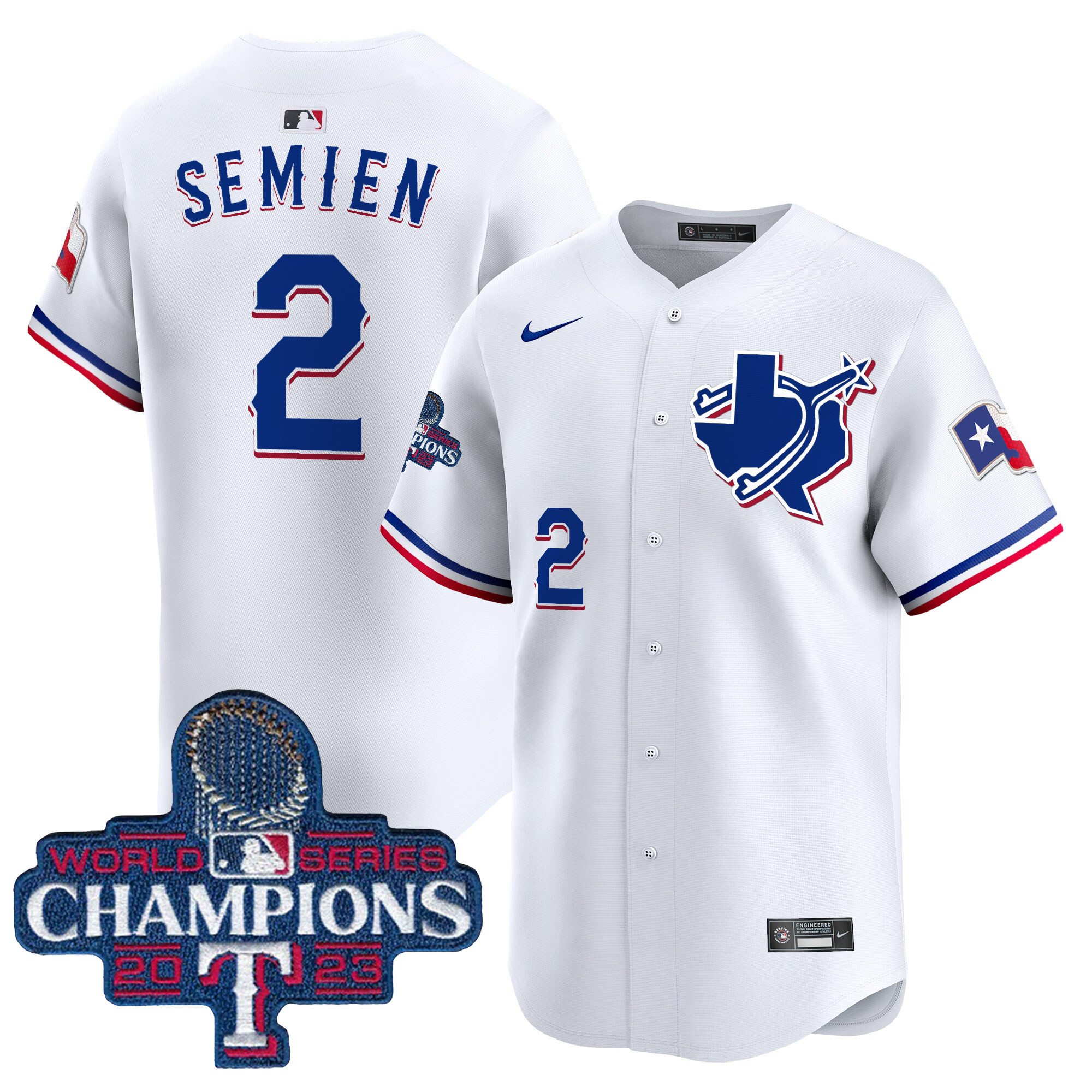 Men's Texas Rangers World Series Champions Vapor Premier Limited Jersey V3 - All Stitched