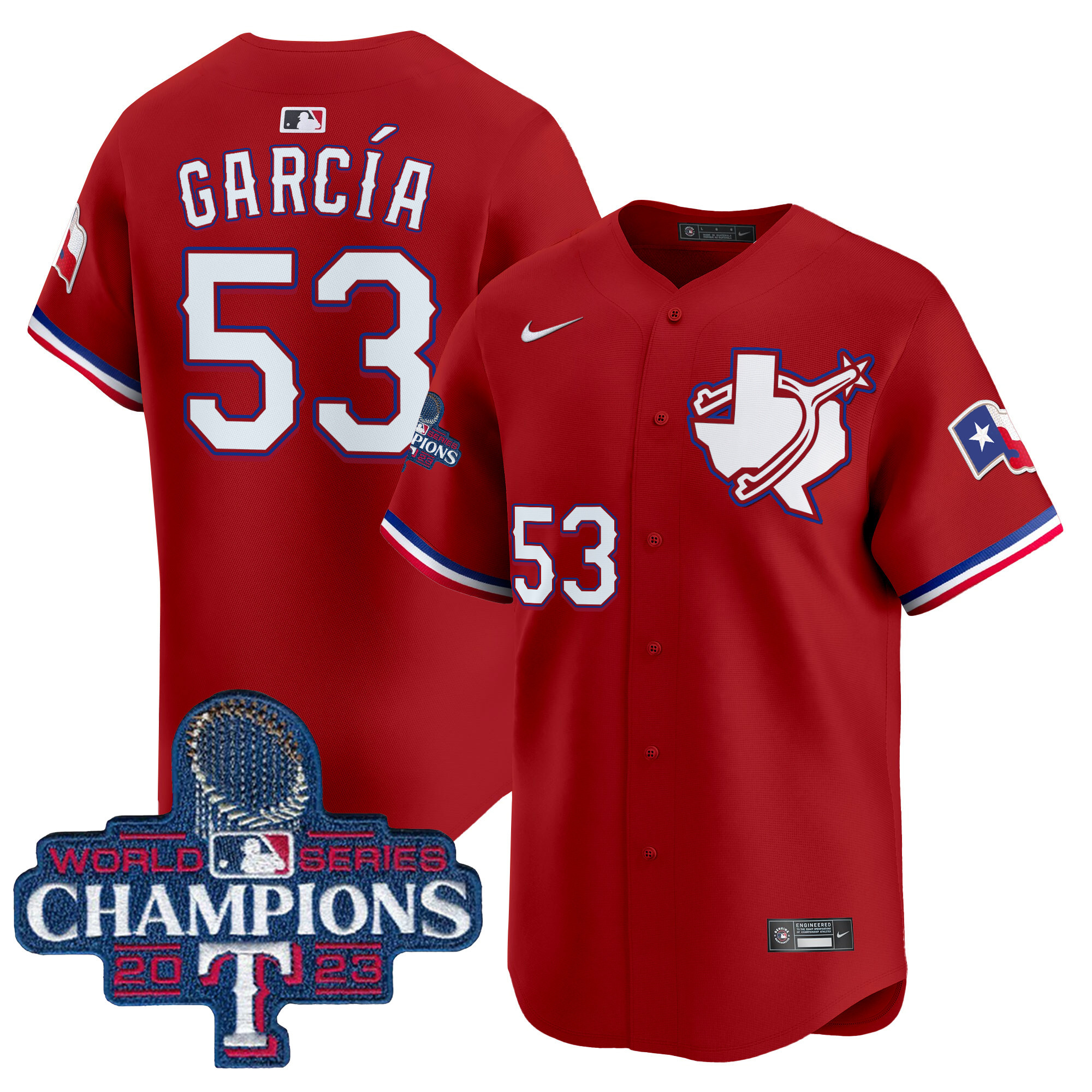 Men's Texas Rangers World Series Champions Vapor Premier Limited Jersey V3 - All Stitched