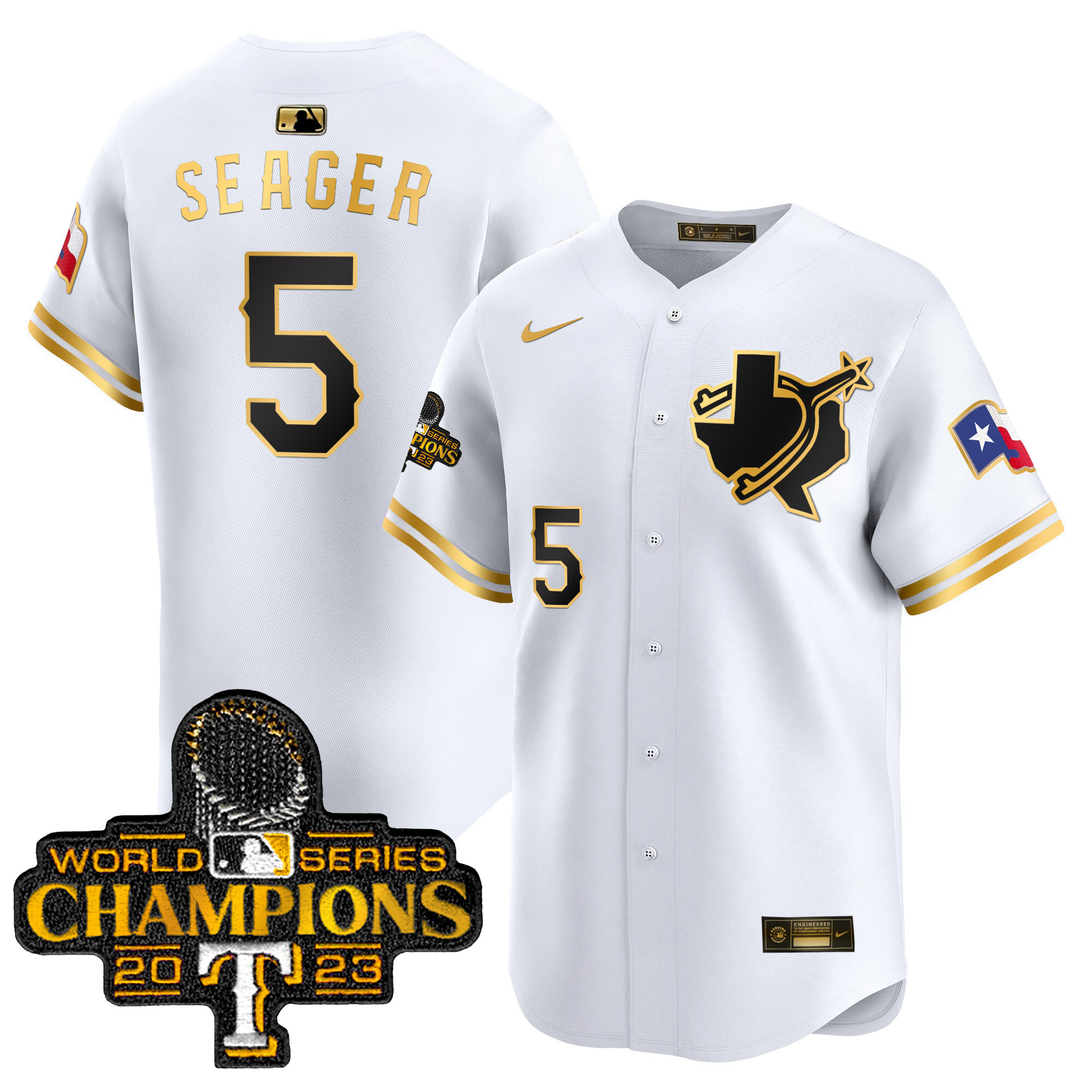 Men's Texas Rangers World Series Champions Vapor Premier Limited Jersey V3 - All Stitched
