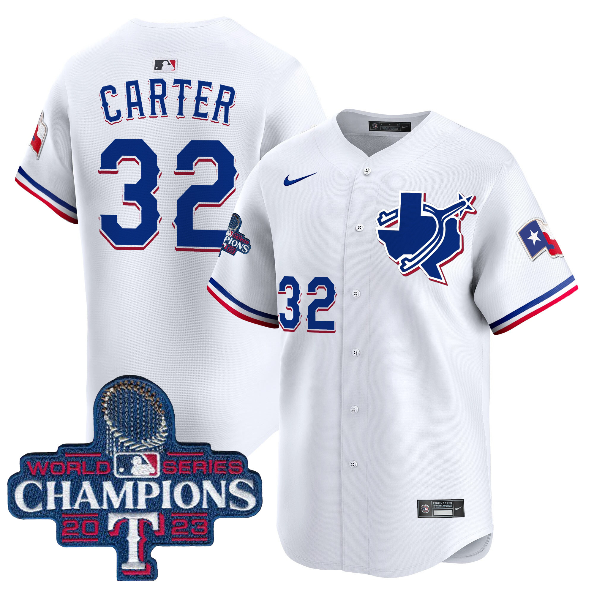Men's Texas Rangers World Series Champions Vapor Premier Limited Jersey V3 - All Stitched