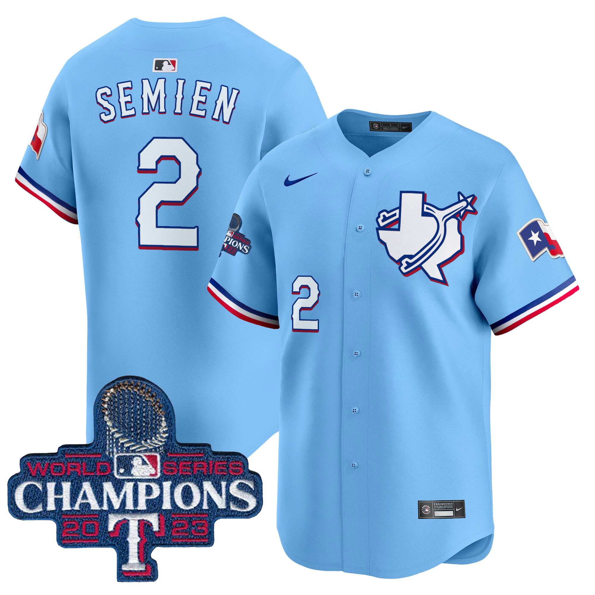 Men's Texas Rangers World Series Champions Vapor Premier Limited Jersey V3 - All Stitched