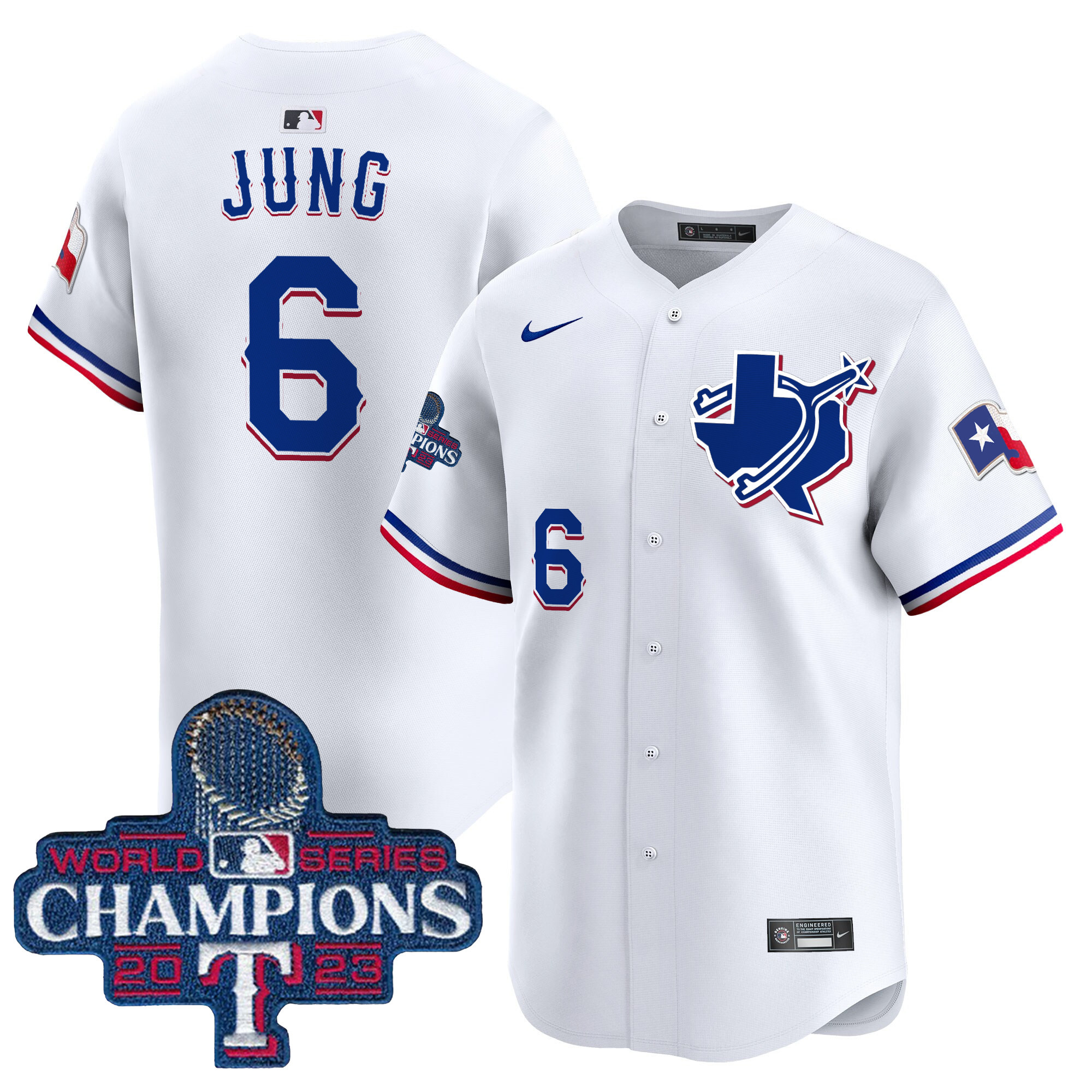 Men's Texas Rangers World Series Champions Vapor Premier Limited Jersey V3 - All Stitched