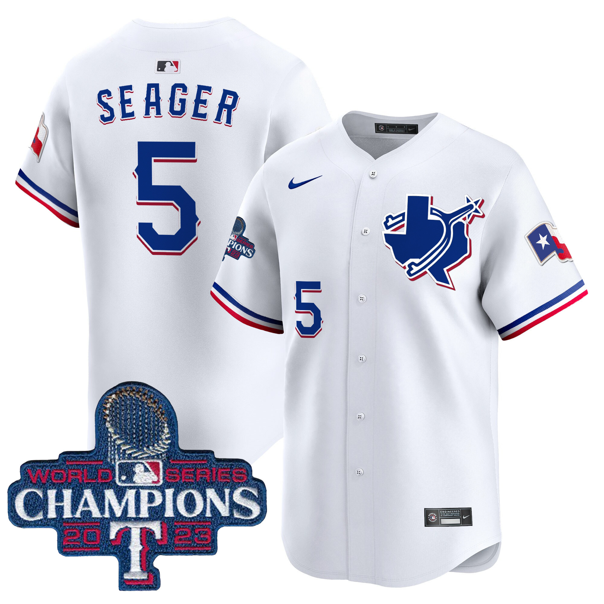 Men's Texas Rangers World Series Champions Vapor Premier Limited Jersey V3 - All Stitched