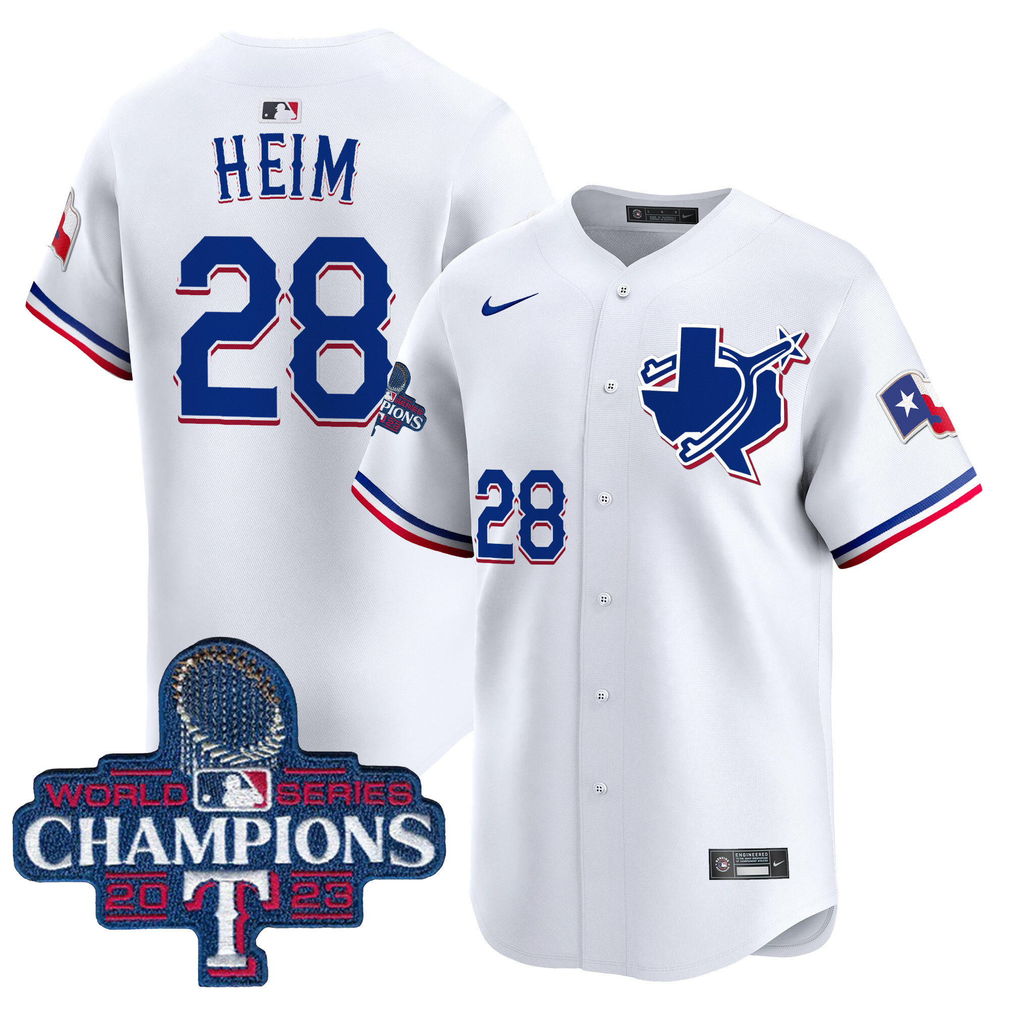 Men's Texas Rangers World Series Champions Vapor Premier Limited Jersey V3 - All Stitched