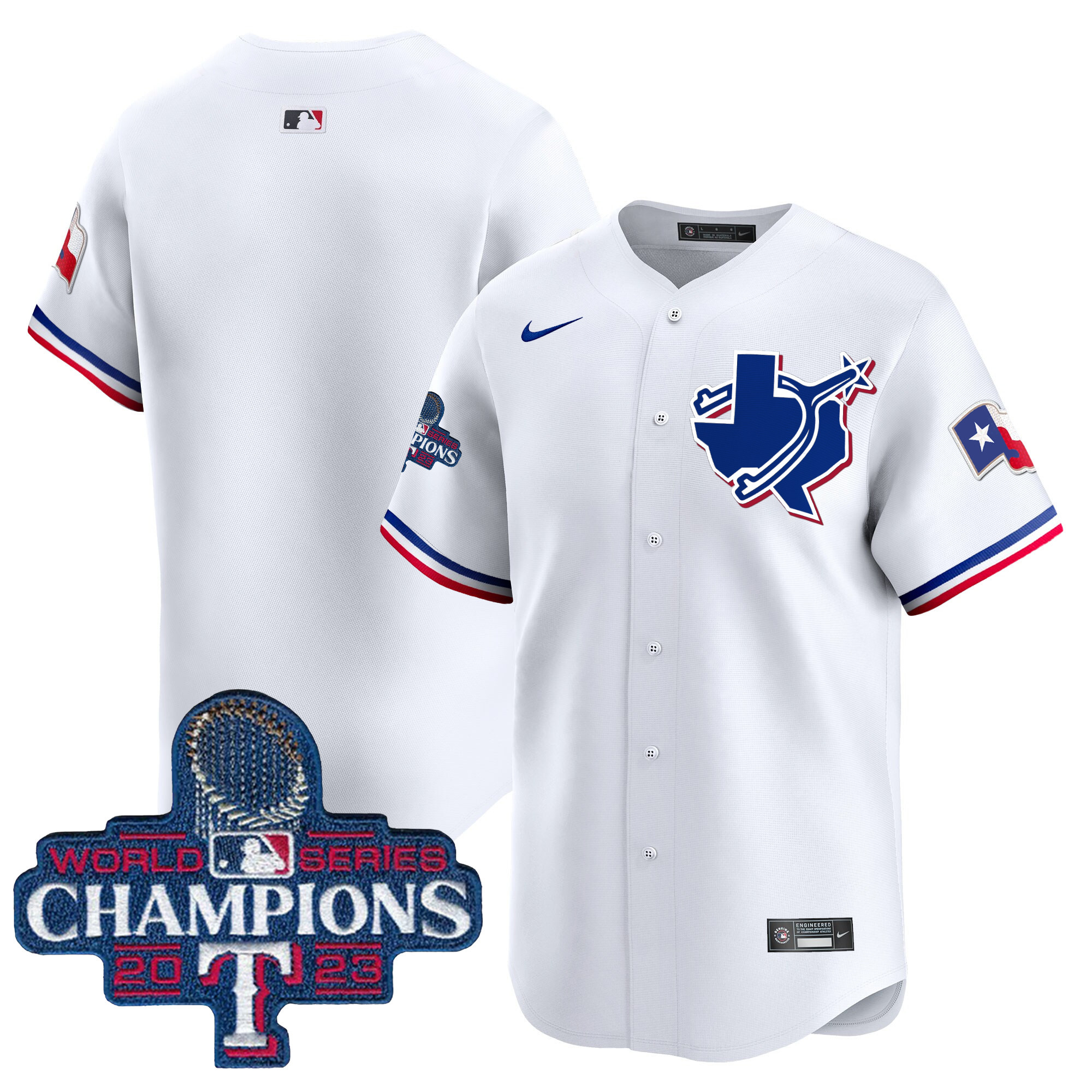 Men's Texas Rangers World Series Champions Vapor Premier Limited Jersey V3 - All Stitched