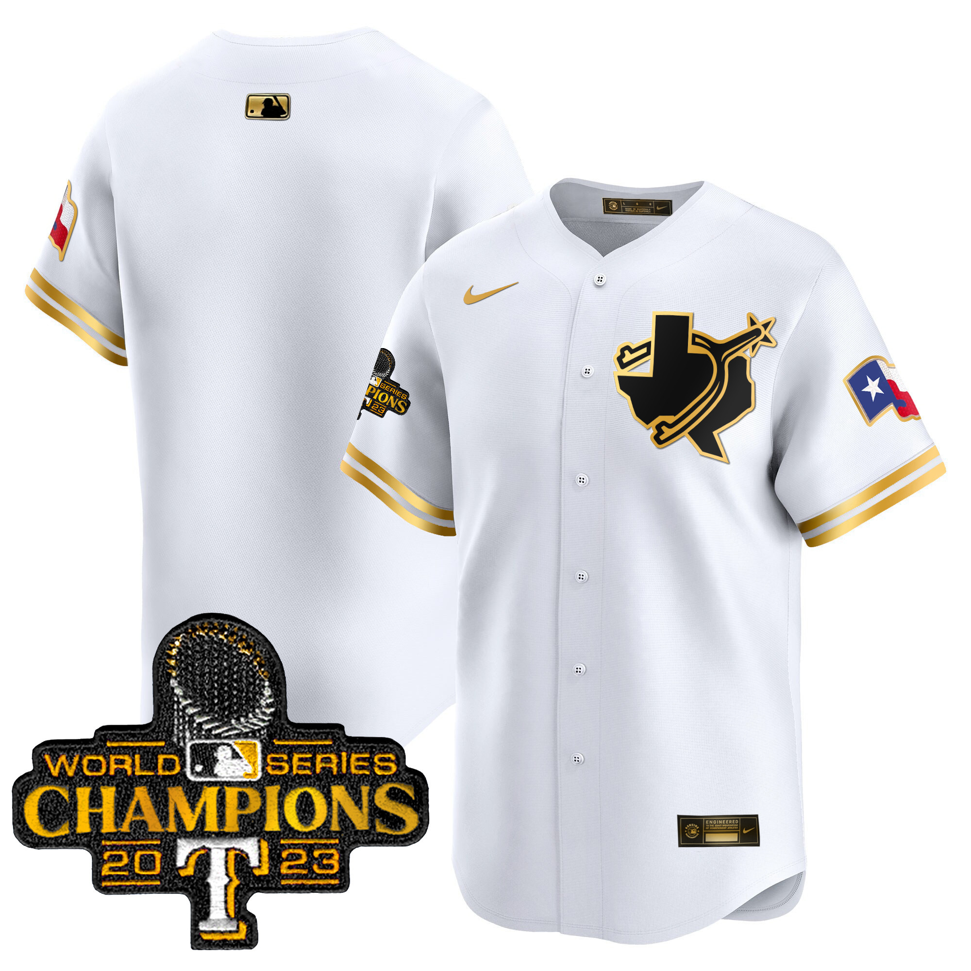 Men's Texas Rangers World Series Champions Vapor Premier Limited Jersey V3 - All Stitched