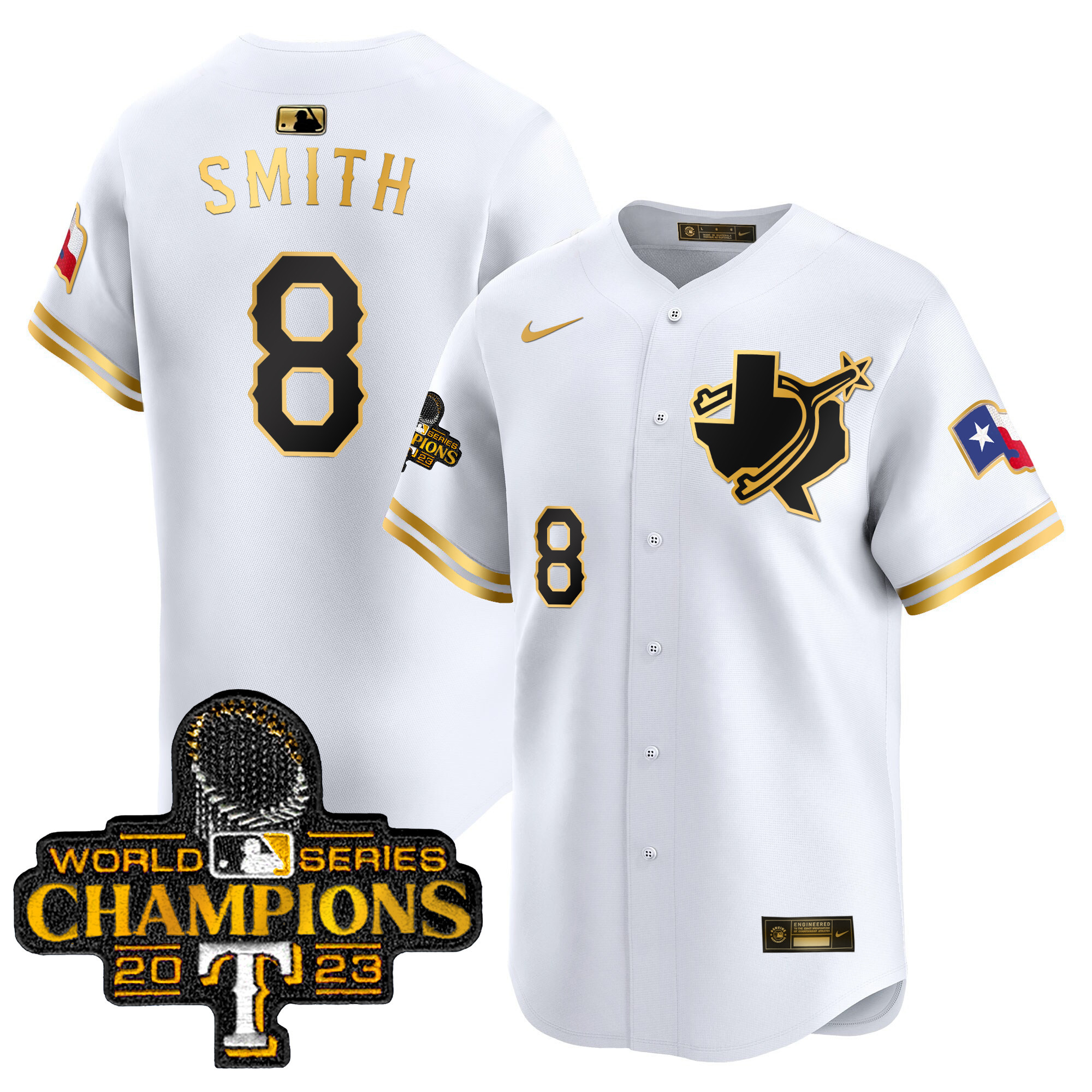 Men's Texas Rangers World Series Champions Vapor Premier Limited Jersey V3 - All Stitched