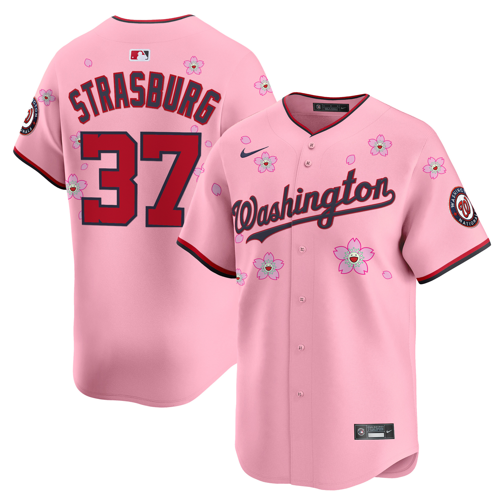 Men's Washington Nationals Cherry Blossom Vapor Premier Limited Jersey - Stitched