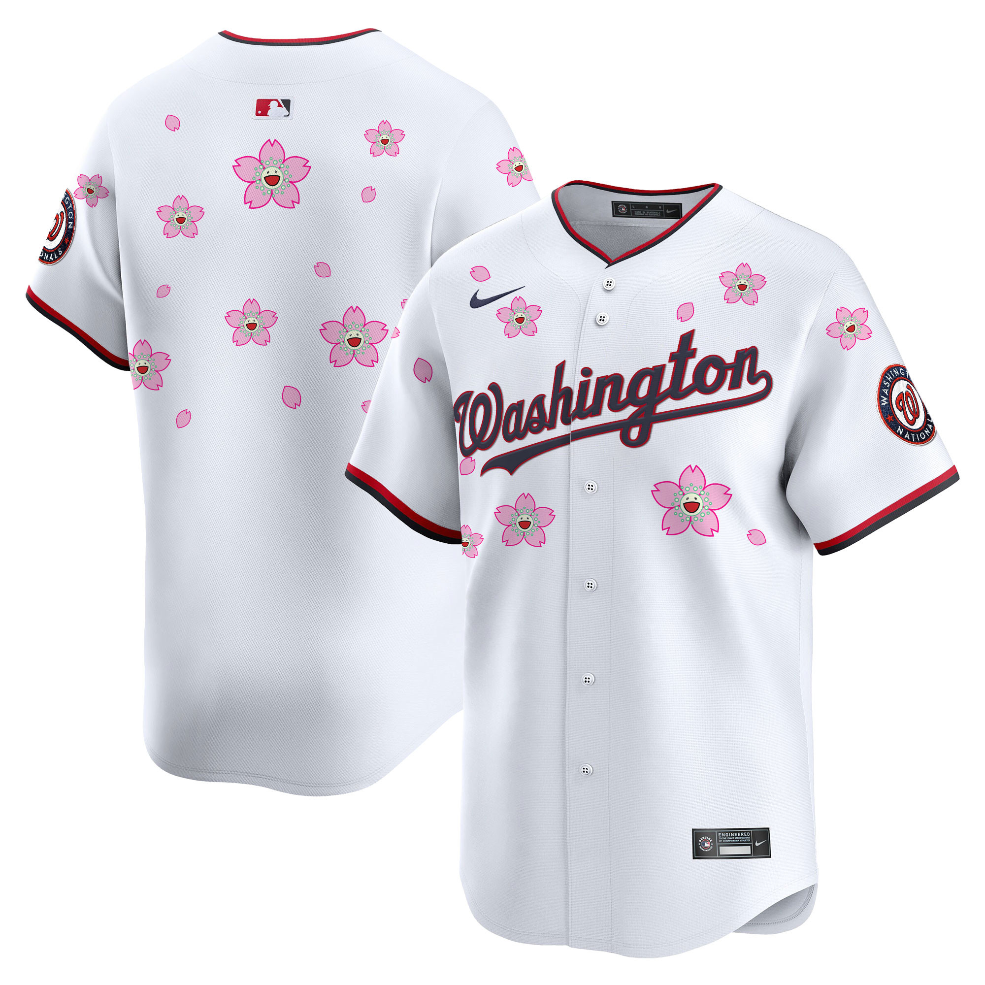 Men's Washington Nationals Cherry Blossom Vapor Premier Limited Jersey - Stitched
